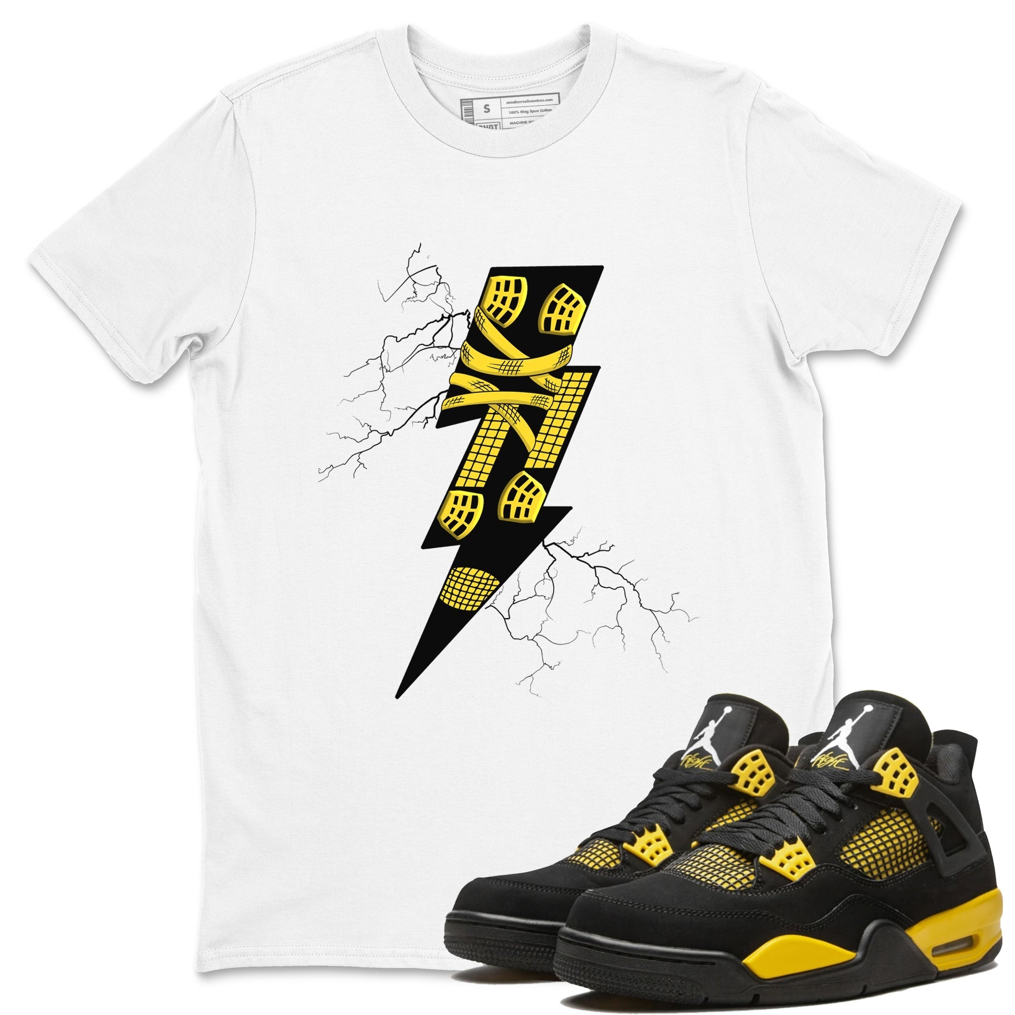 Thunder Kick snkmatch Tees - Air Jordan 4 Thunder