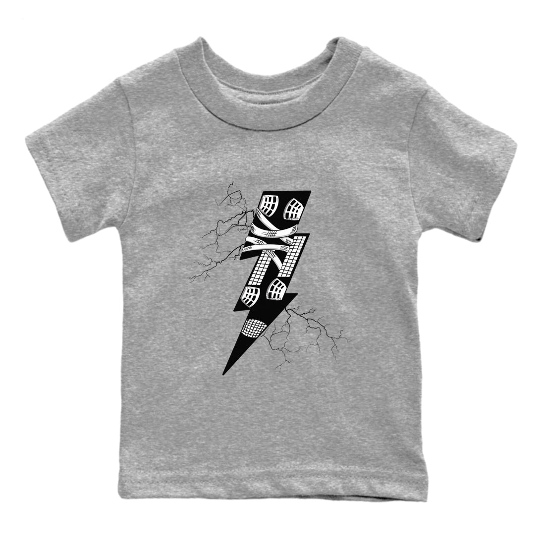 Thunder Kick snkmatch Tees Kids - Air Jordan 4 White Thunder