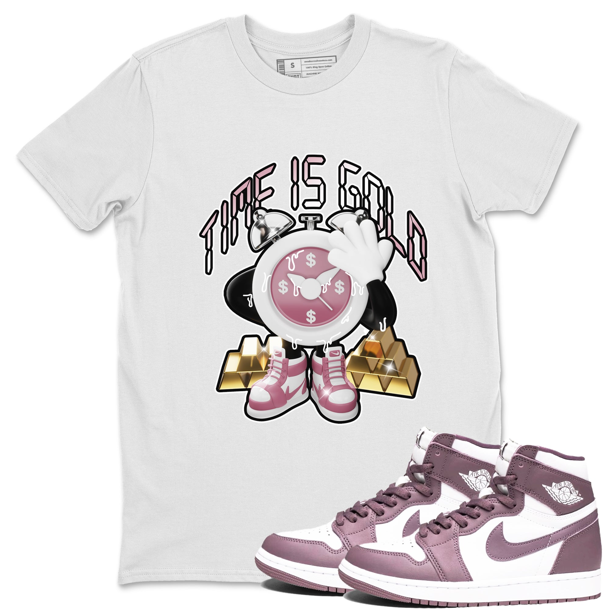 Time Is Gold snkmatch Tee - Air Jordan 1 Mauve