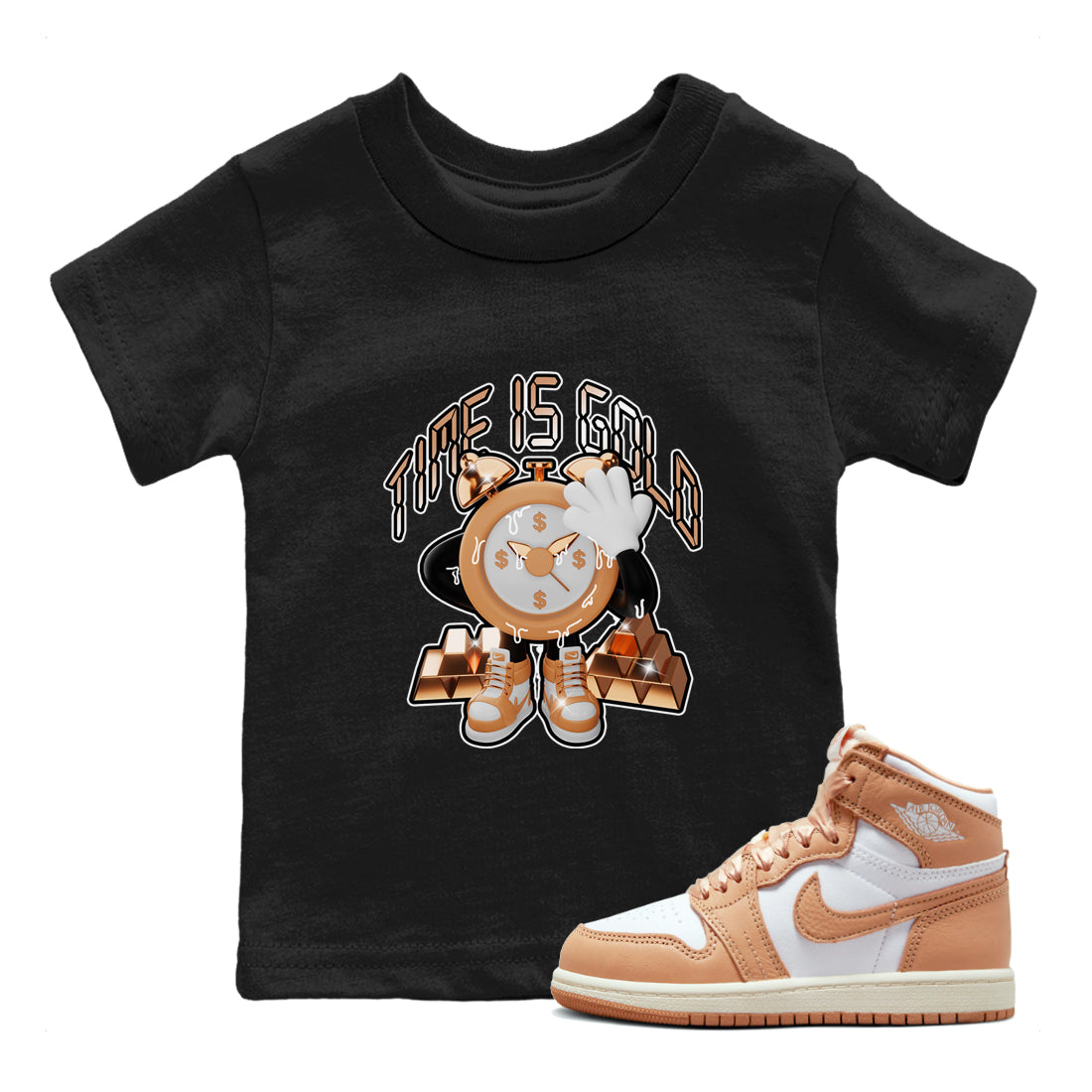 Time Is Gold snkmatch Tee Kids - Air Jordan 1 Praline