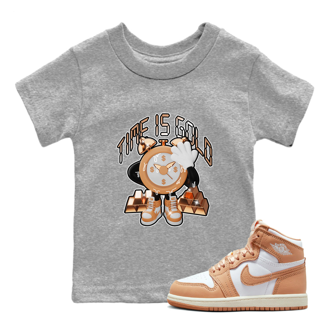 Time Is Gold snkmatch Tee Kids - Air Jordan 1 Praline