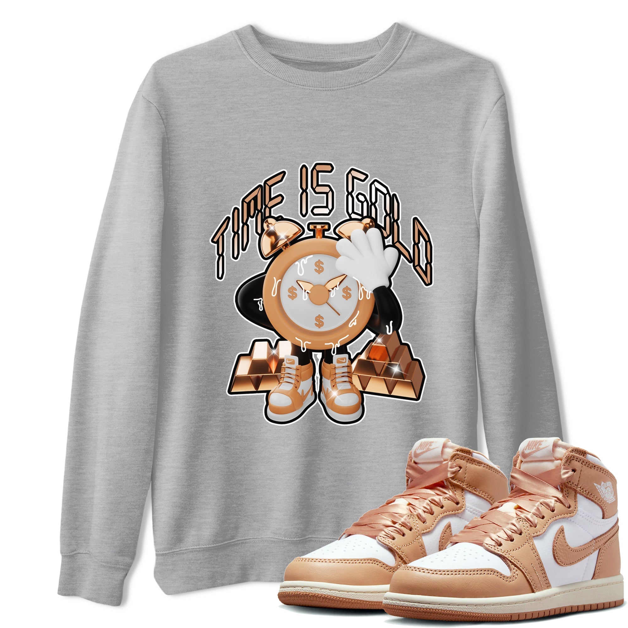 Time Is Gold snkmatch Tee - Air Jordan 1 Praline