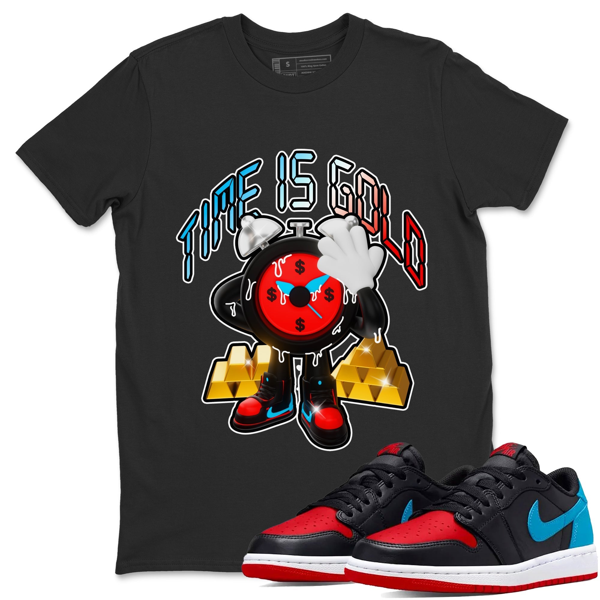 Time Is Gold snkmatch Tee - Air Jordan 1 UNC to Chicago