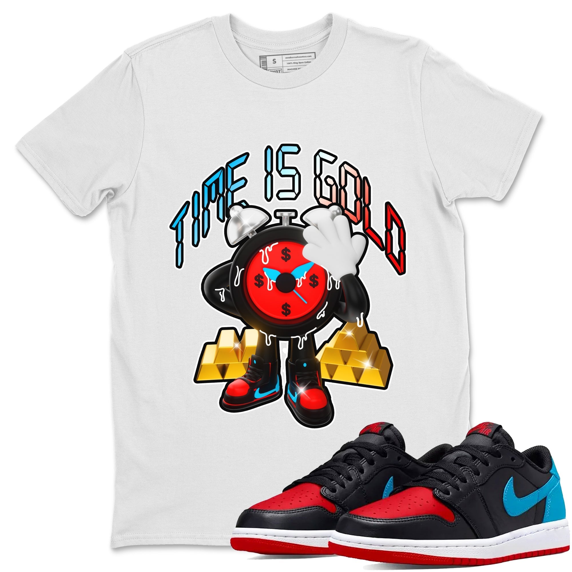 Time Is Gold snkmatch Tee - Air Jordan 1 UNC to Chicago