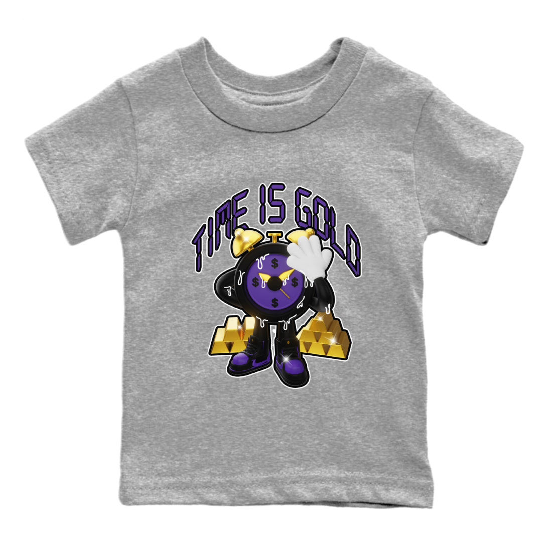 Time Is Gold snkmatch Tee Kids - Air Jordan 12 Field Purple