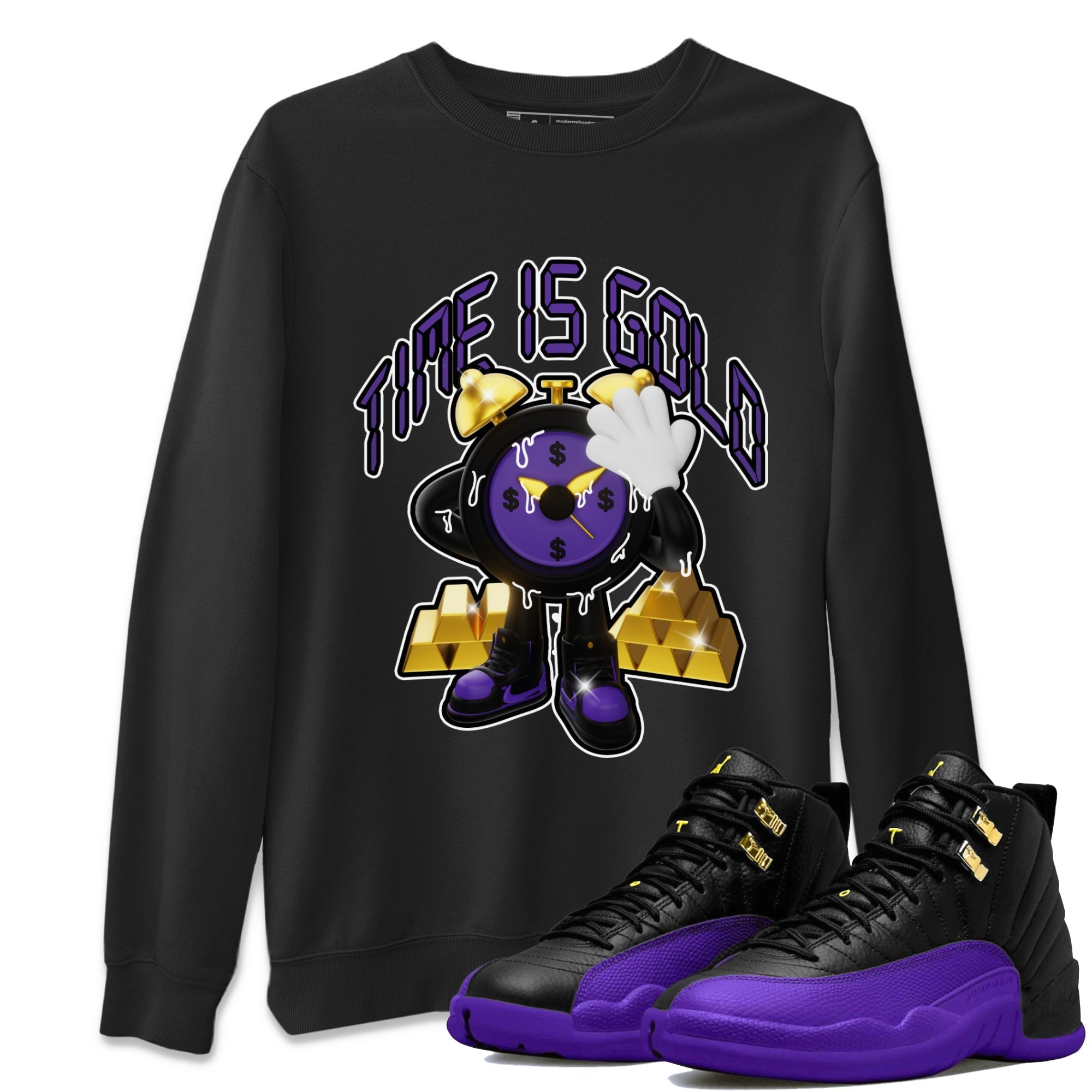 Time Is Gold snkmatch Tee - Air Jordan 12 Field Purple