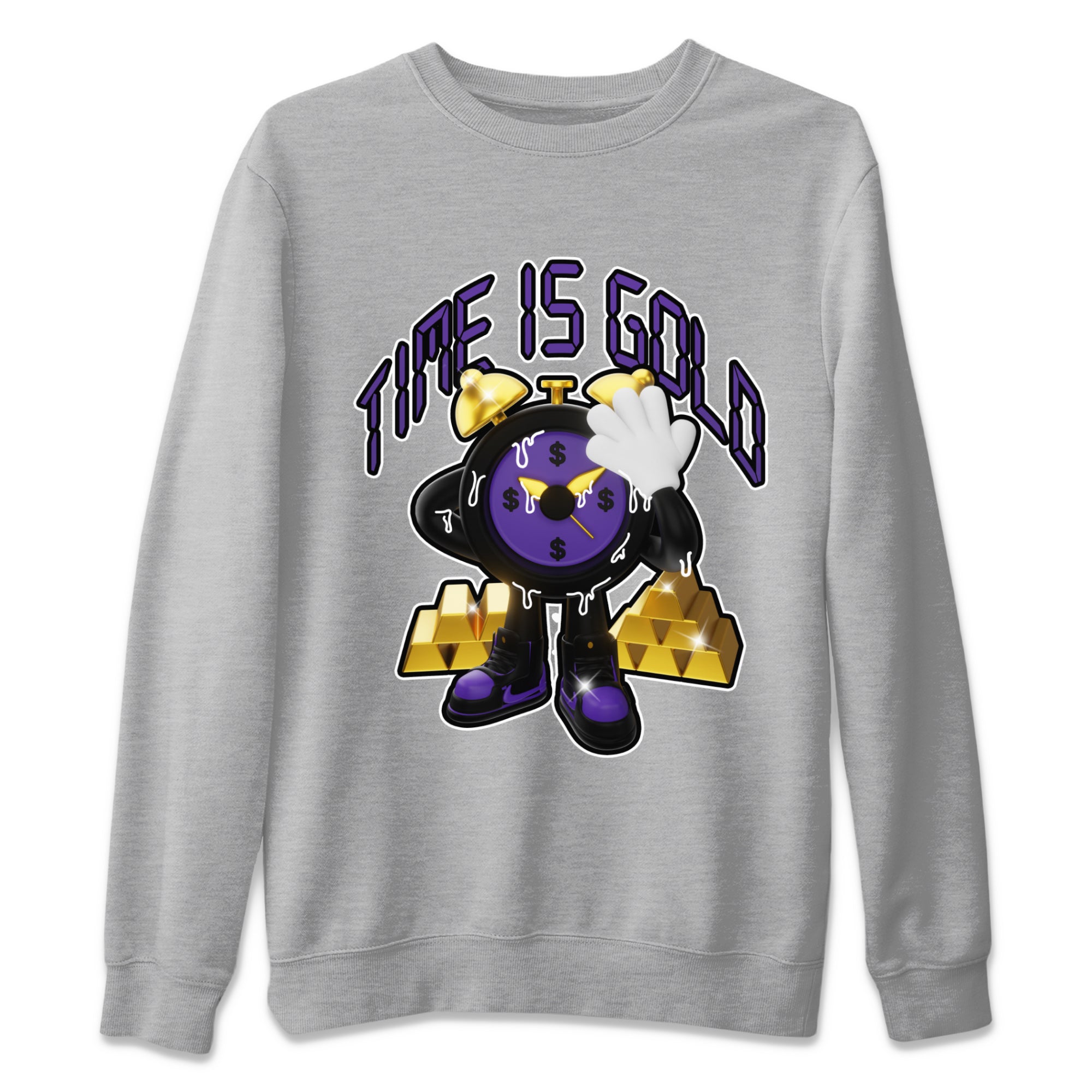 Time Is Gold snkmatch Tee - Air Jordan 12 Field Purple