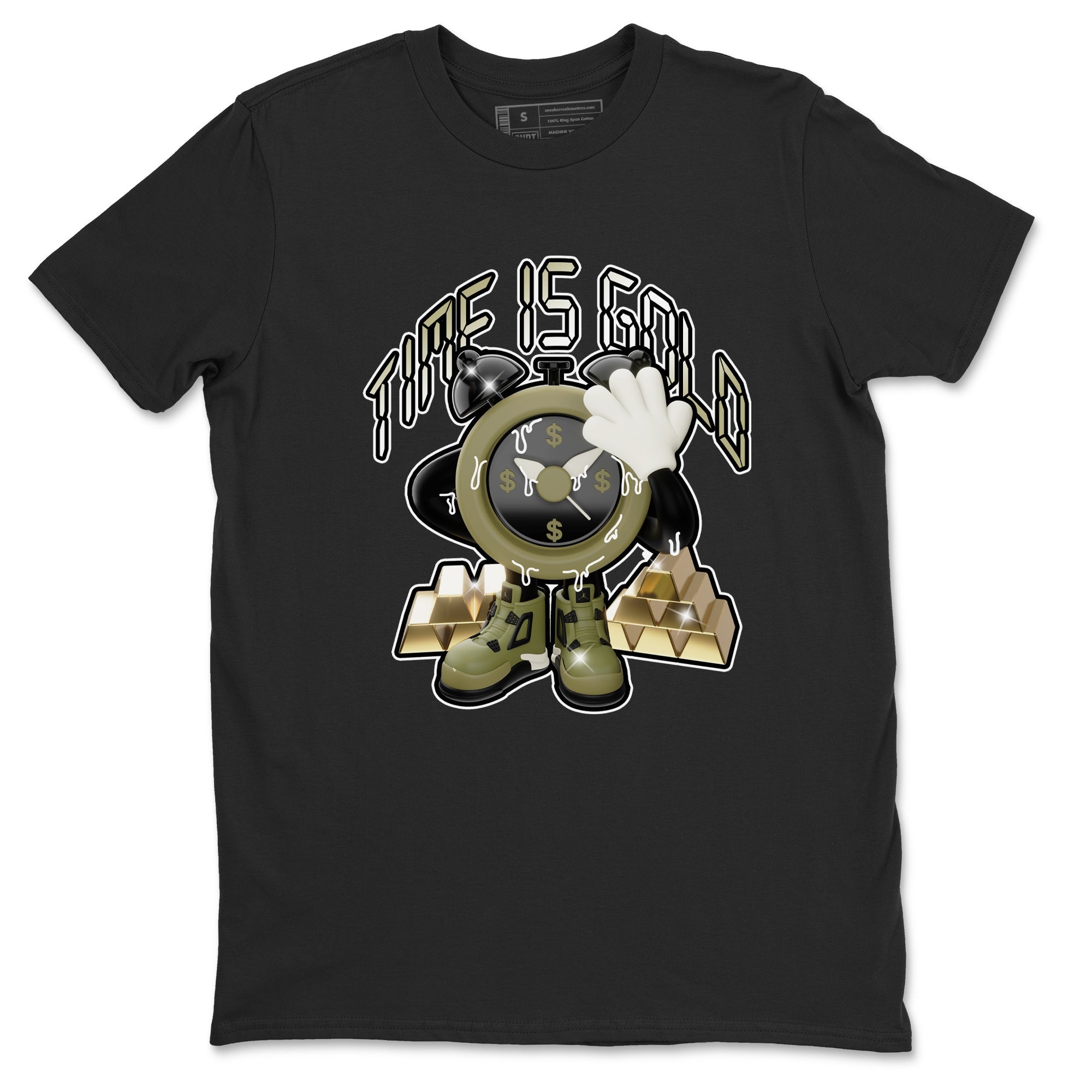 Time Is Gold snkmatch Tee - Air Jordan 4 Medium Olive