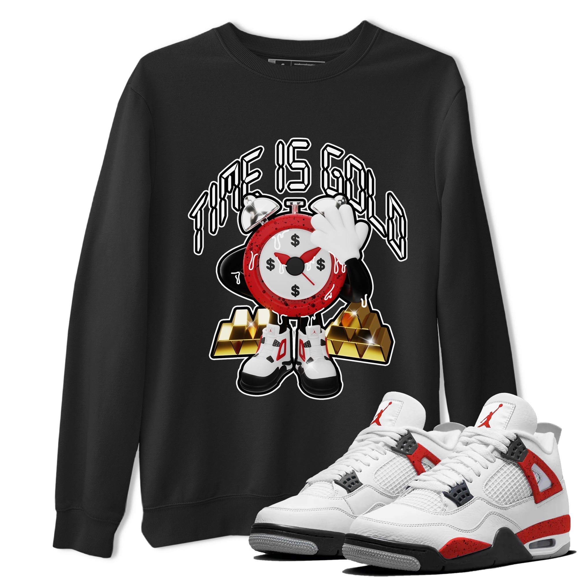 Time Is Gold snkmatch Tee - Air Jordan 4 Red Cement