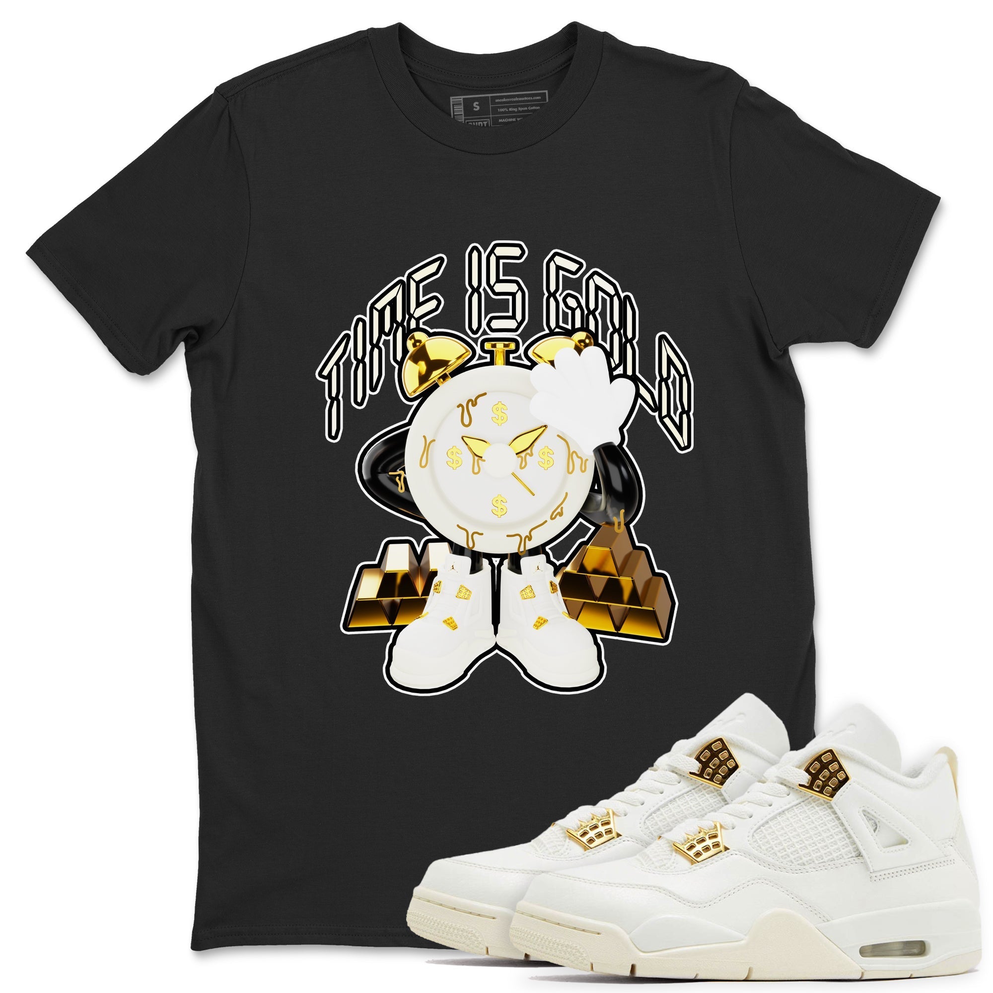 Time Is Gold snkmatch Tees - Air Jordan 4 Sail 2024