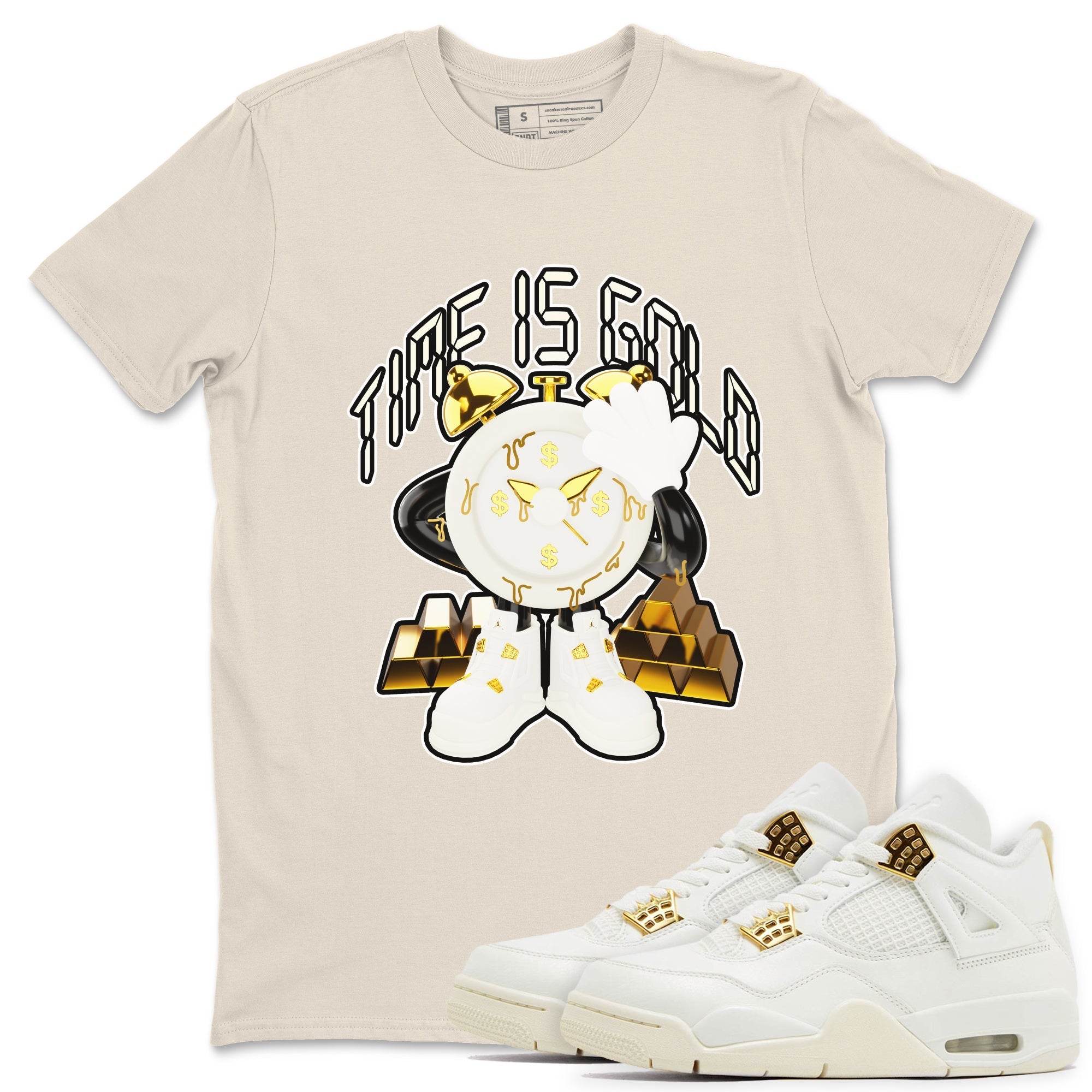 Time Is Gold snkmatch Tees - Air Jordan 4 Sail 2024