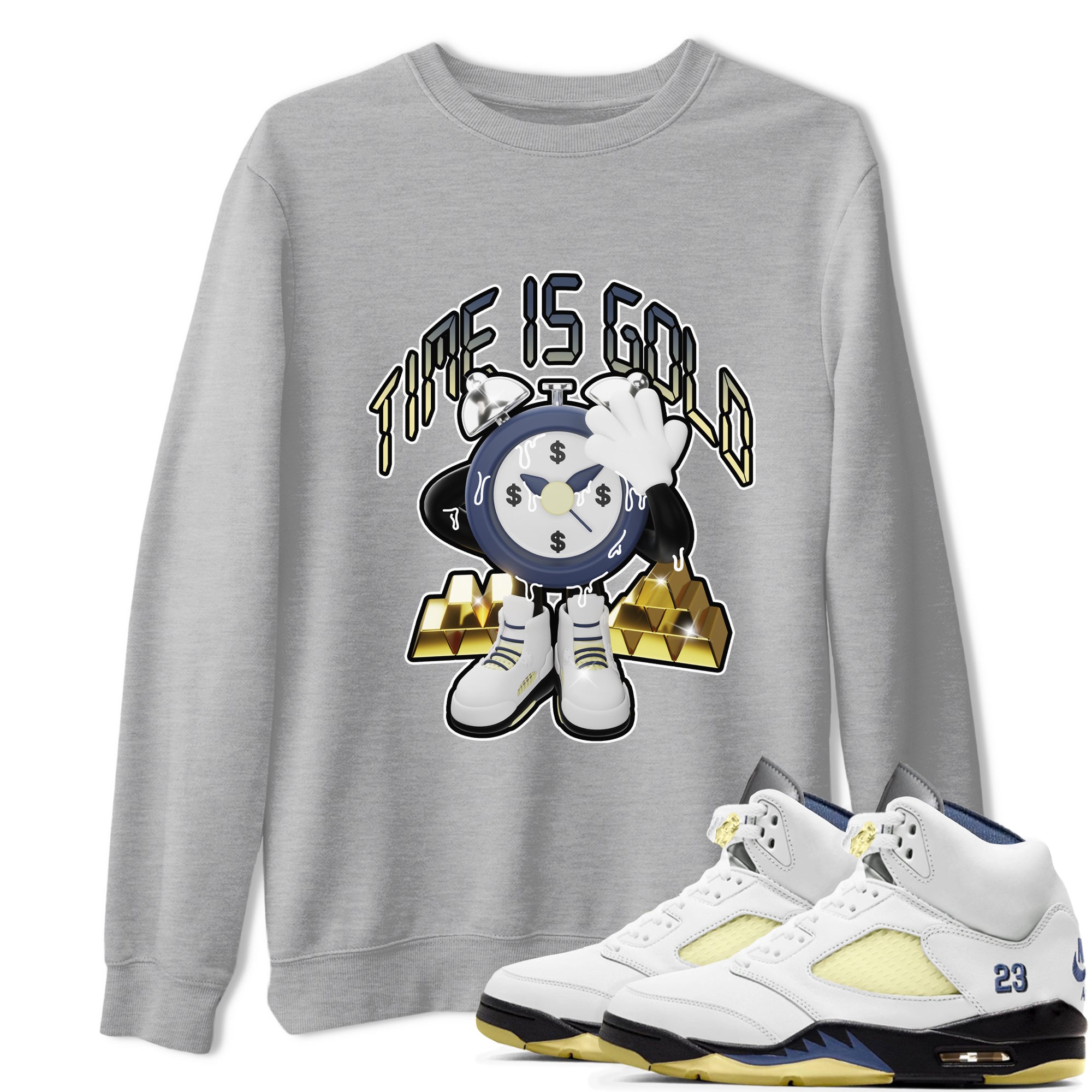 Time Is Gold snkmatch Tee - Air Jordan 5 A Ma Maniere x Photon Dust