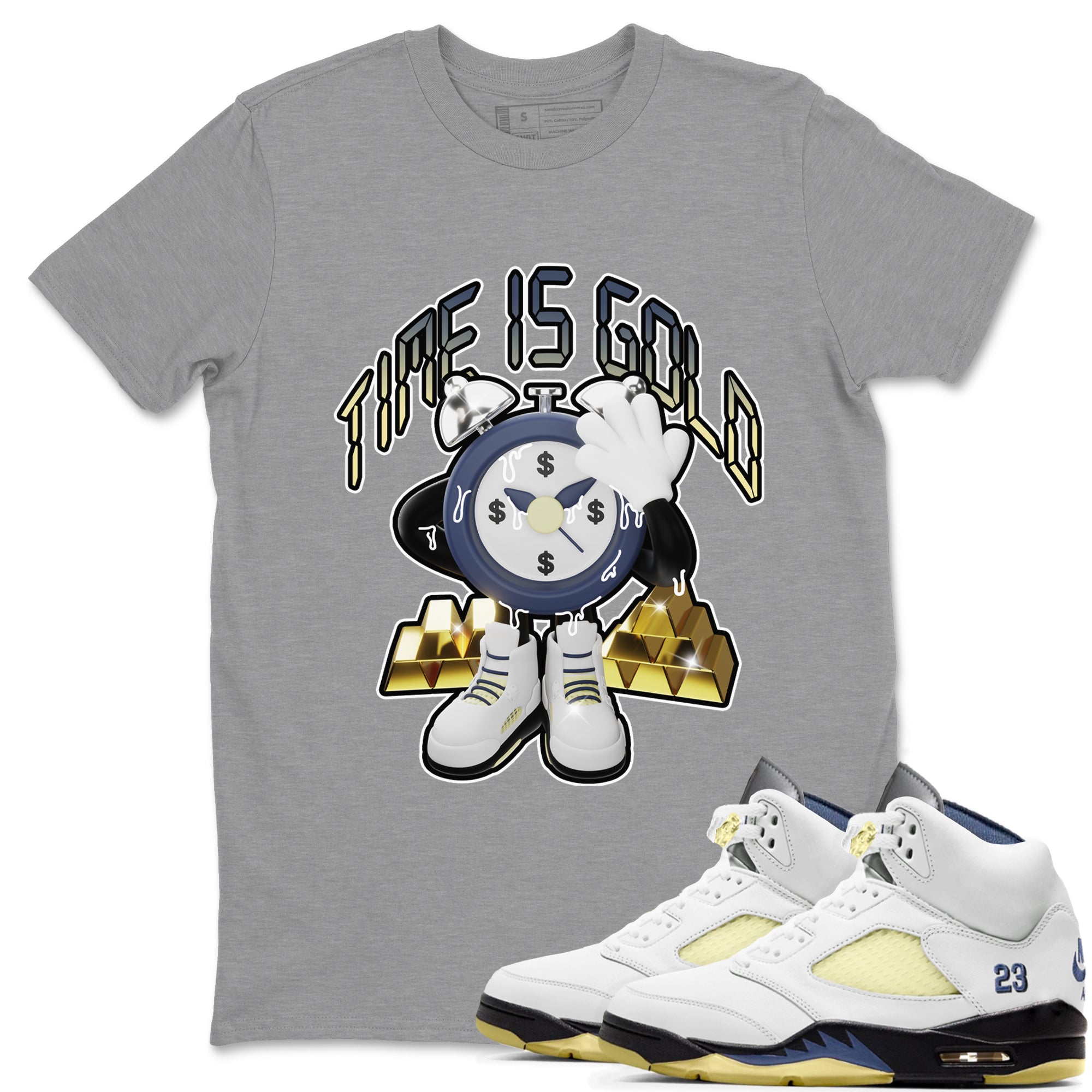 Time Is Gold snkmatch Tee - Air Jordan 5 A Ma Maniere x Photon Dust