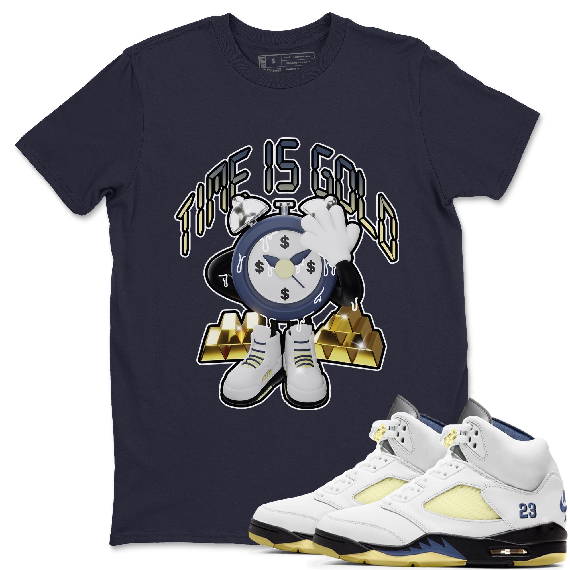 Time Is Gold snkmatch Tee - Air Jordan 5 A Ma Maniere x Photon Dust