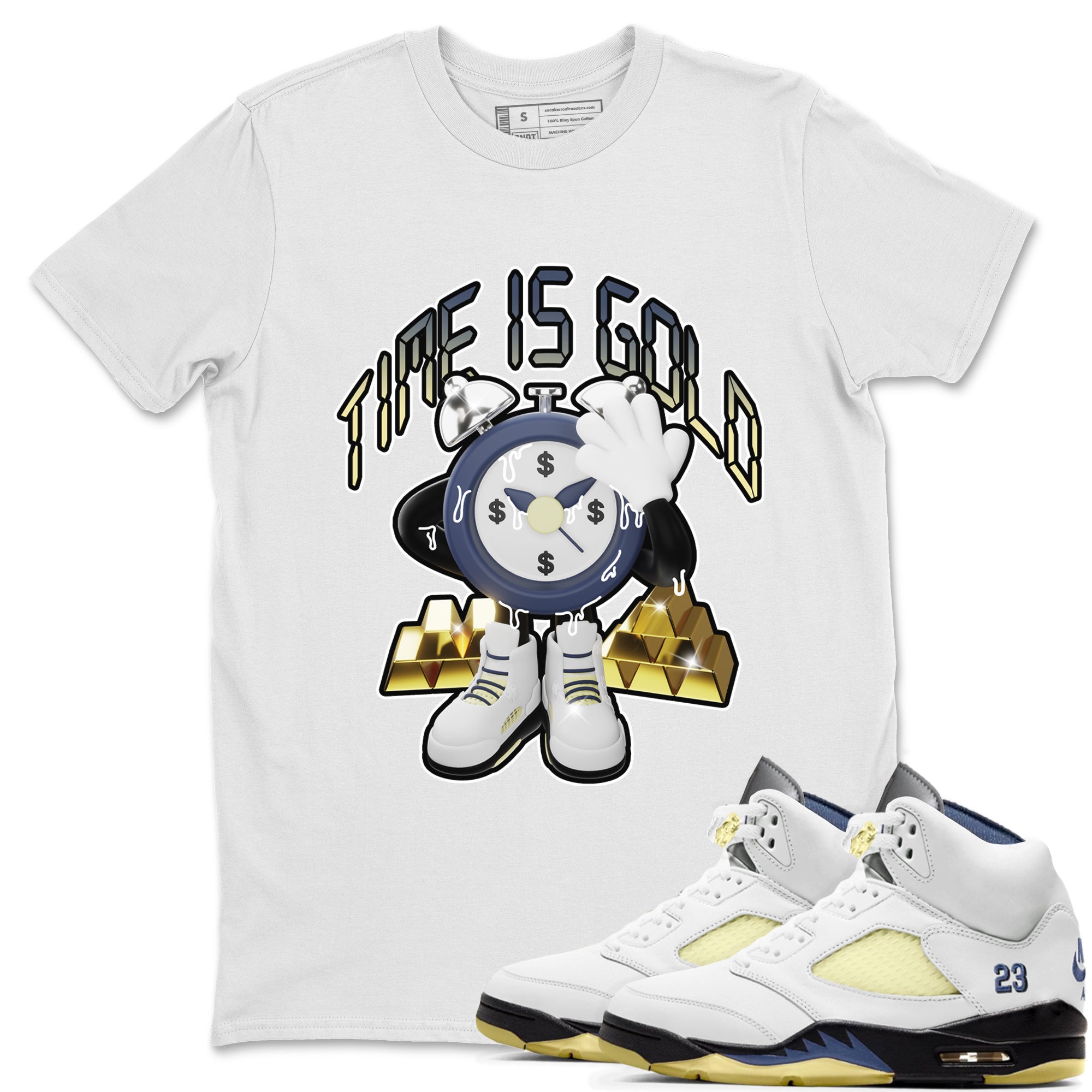 Time Is Gold snkmatch Tee - Air Jordan 5 A Ma Maniere x Photon Dust