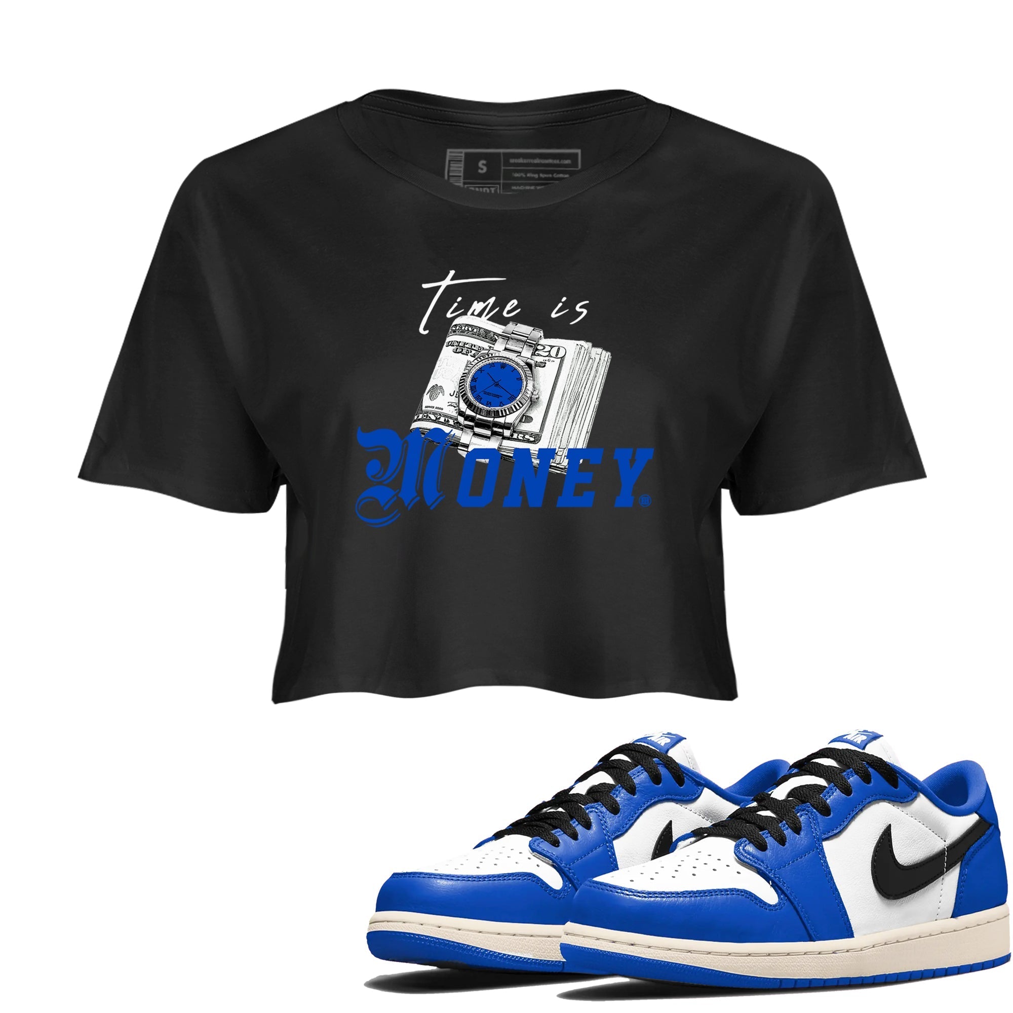 Time Is Money snkmatch Women's Top - Air Jordan 1 Game Royal
