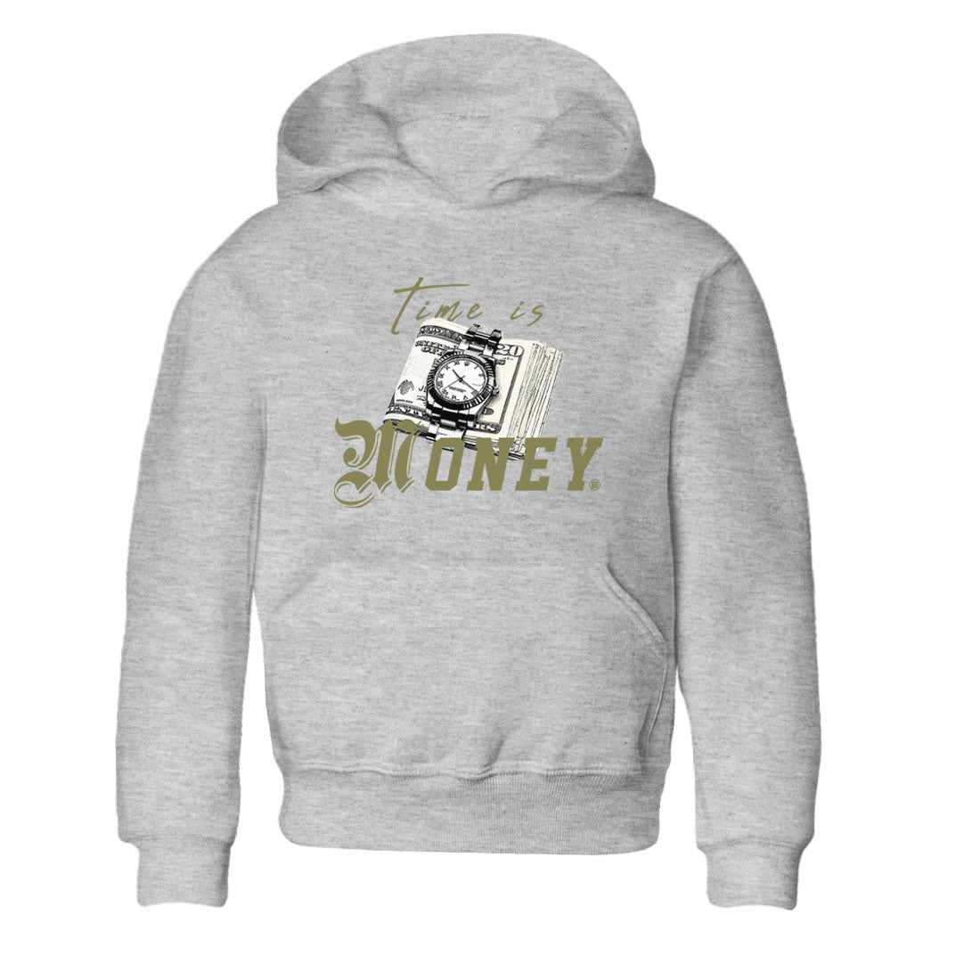 Time Is Money snkmatch Tee Kids - Air Jordan 4 Medium Olive