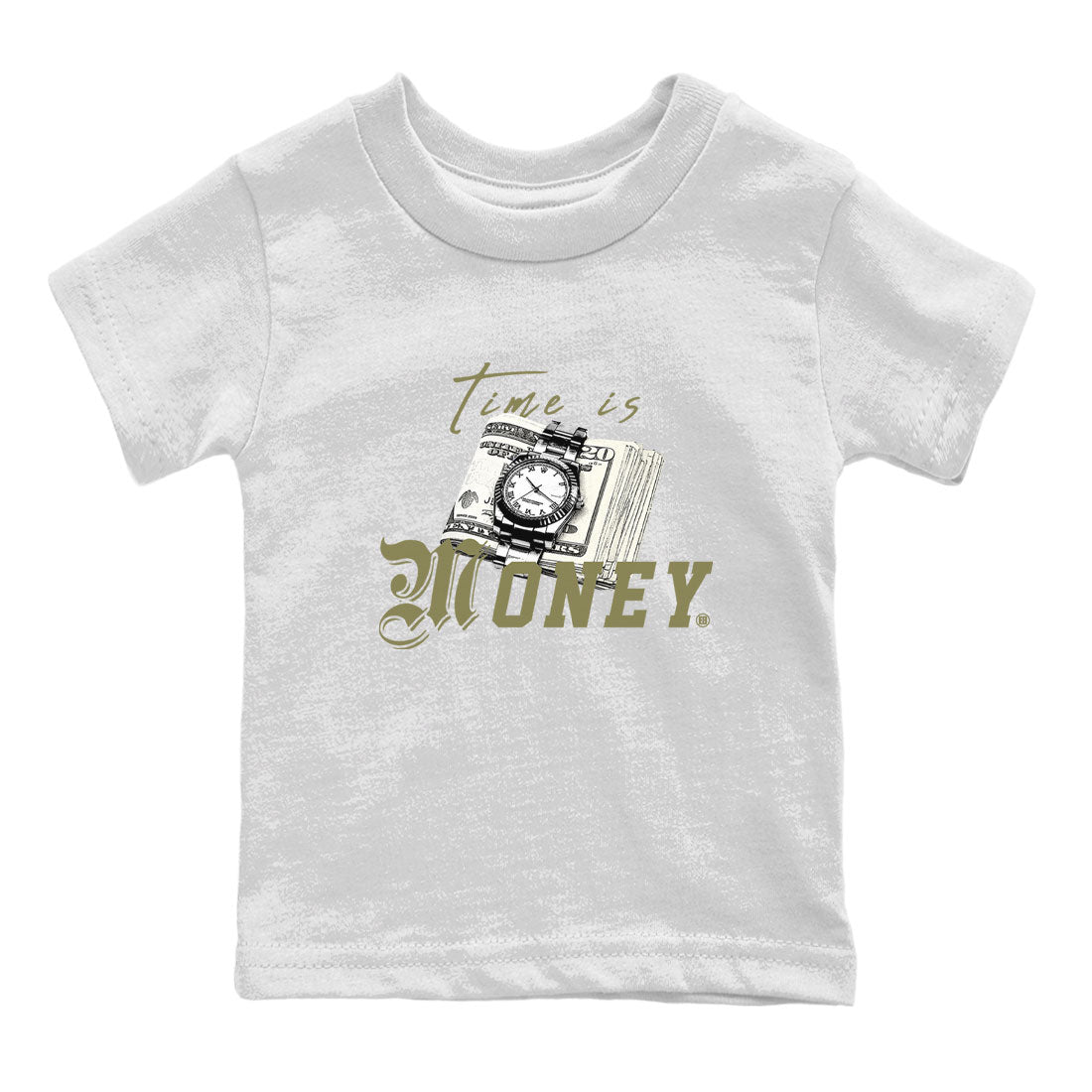 Time Is Money snkmatch Tee Kids - Air Jordan 4 Medium Olive