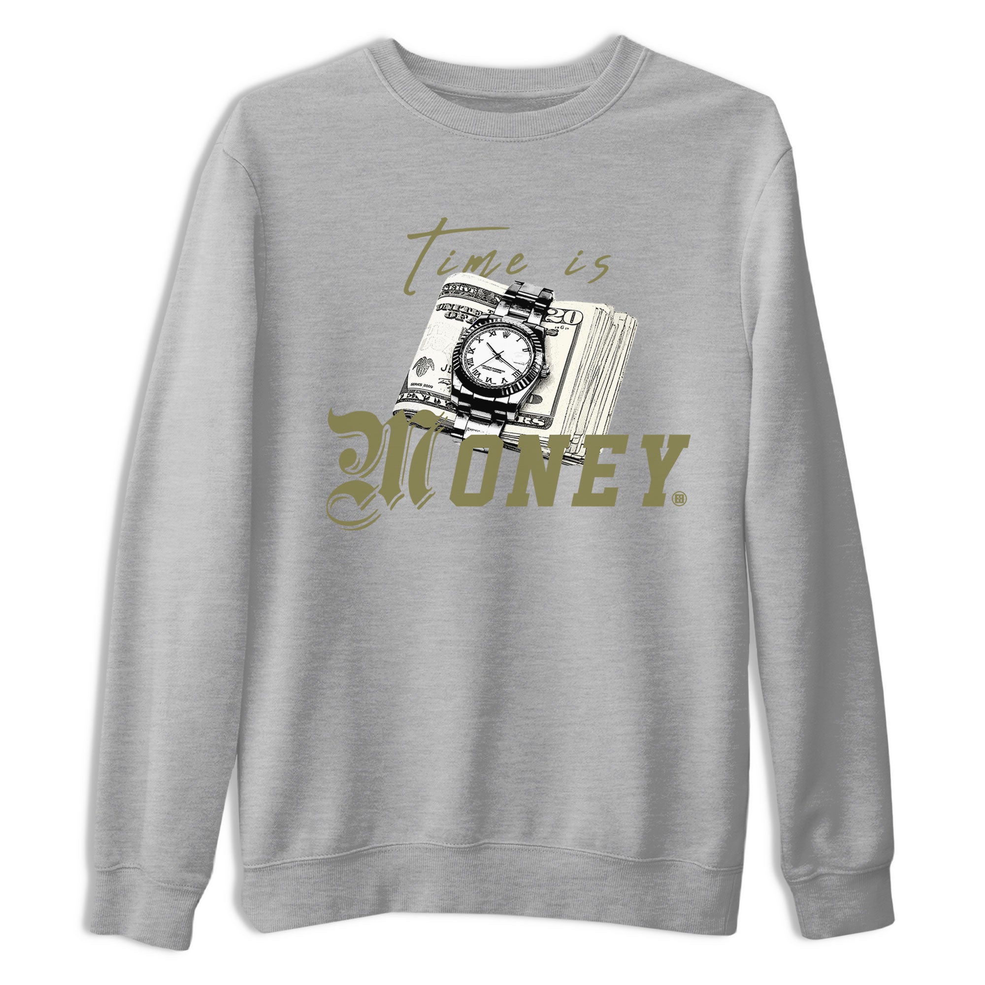 Time Is Money snkmatch Tee - Air Jordan 4 Medium Olive