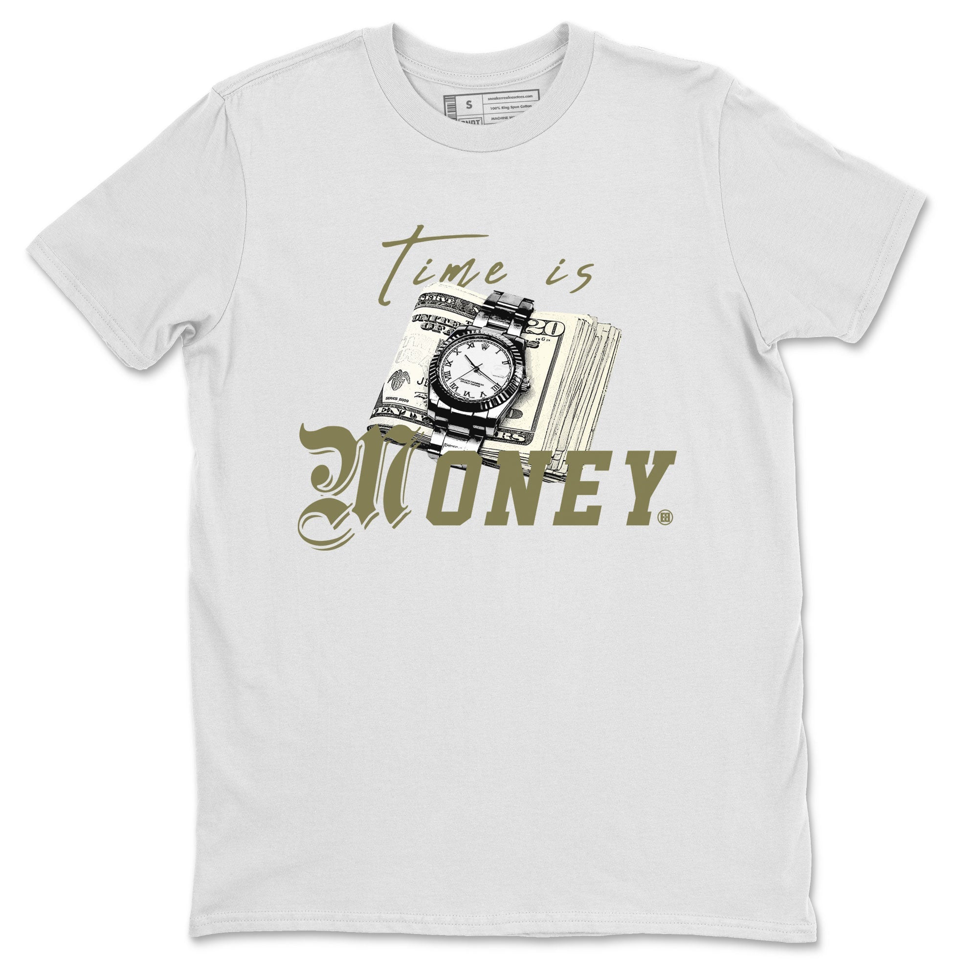 Time Is Money snkmatch Tee - Air Jordan 4 Medium Olive