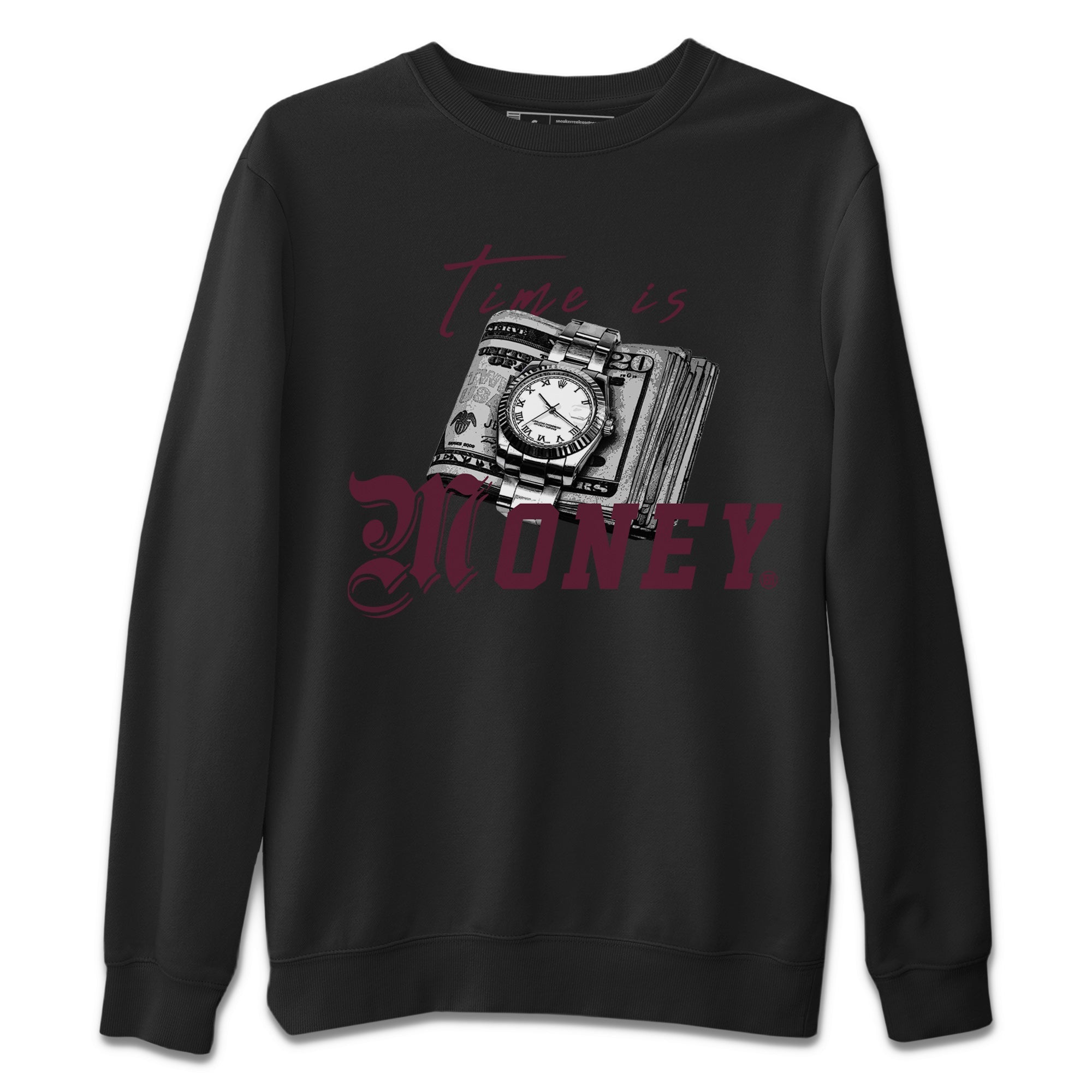 Time Is Money Unisex Tops - Air Jordan 5 Burgundy