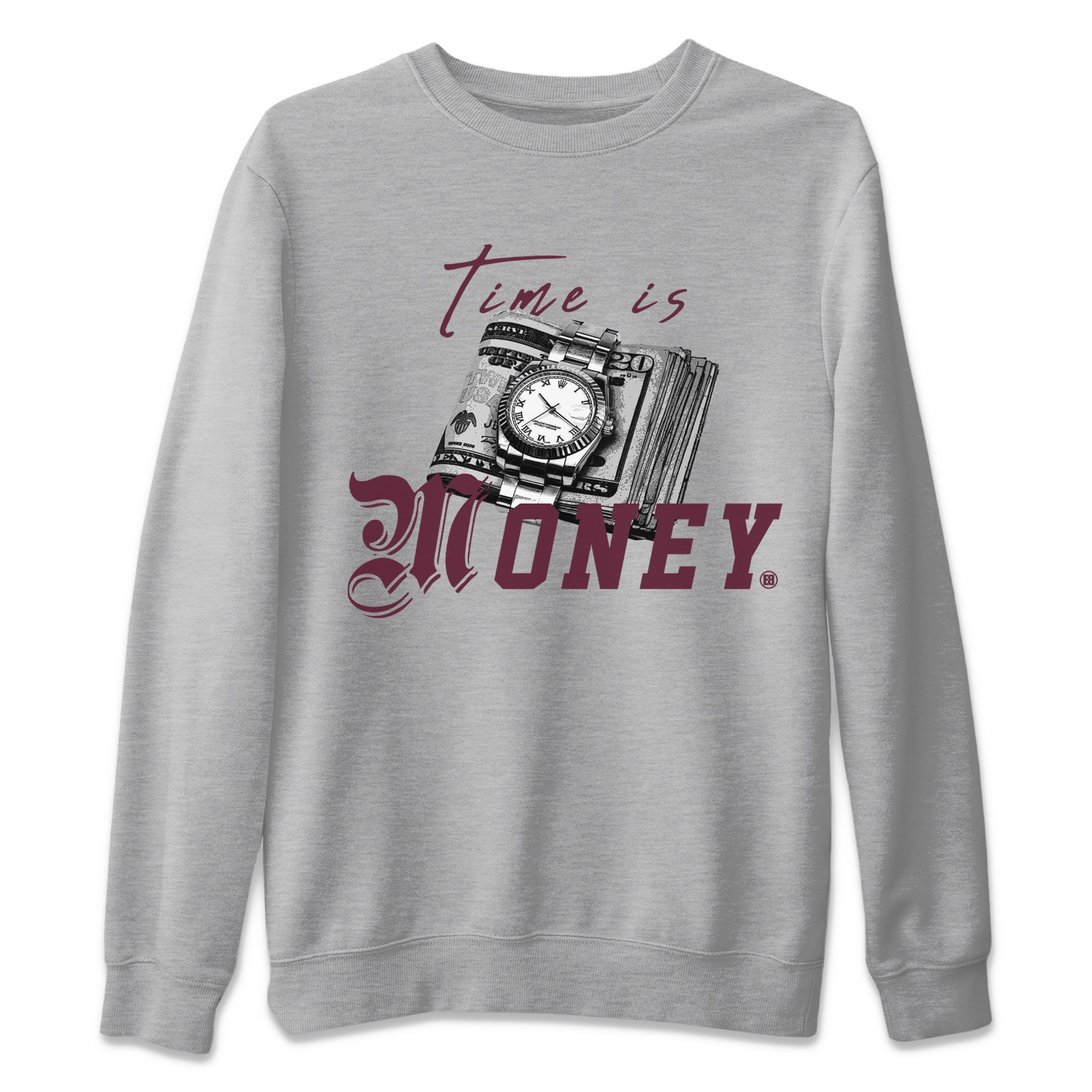 Time Is Money Unisex Tops - Air Jordan 5 Burgundy