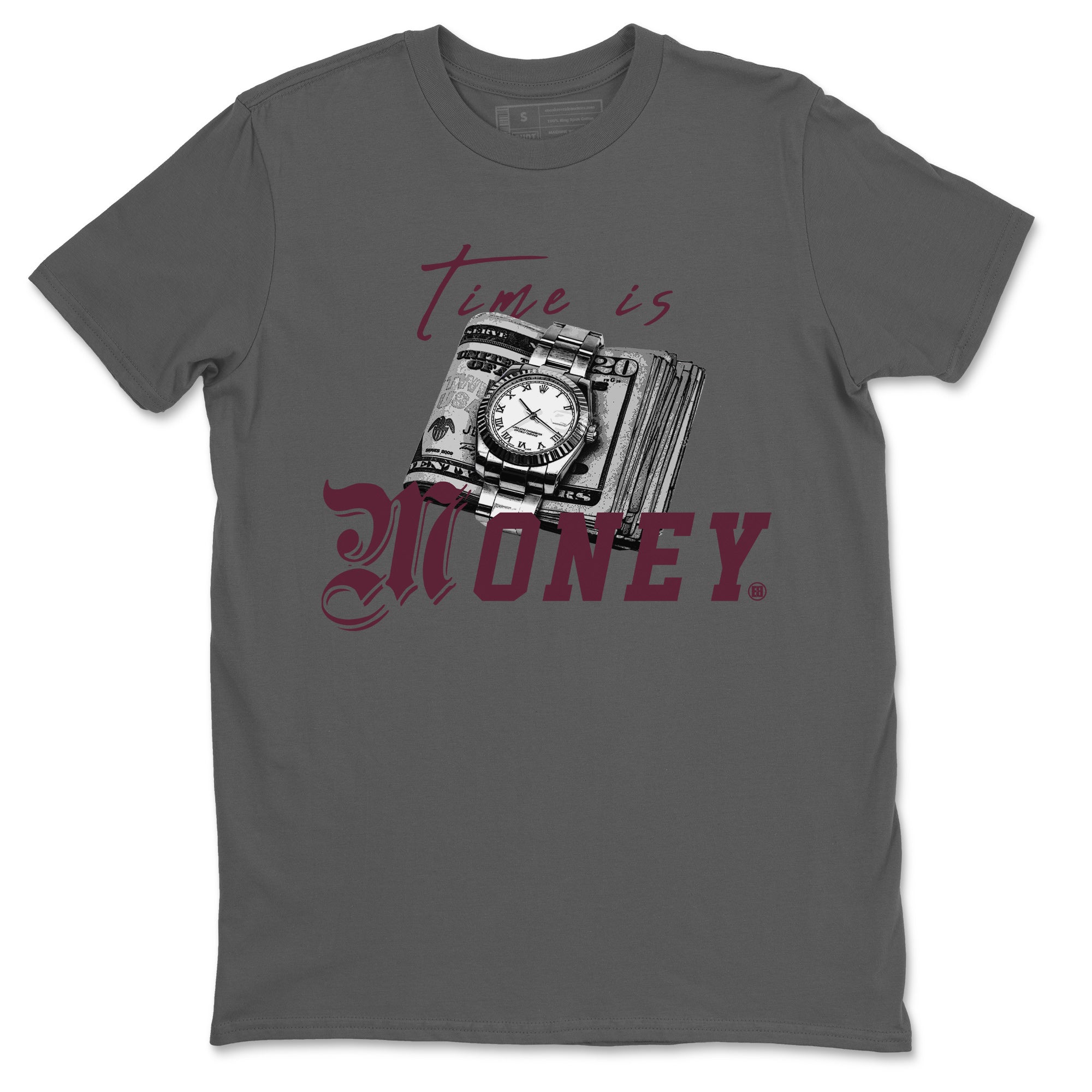 Time Is Money Unisex Tops - Air Jordan 5 Burgundy