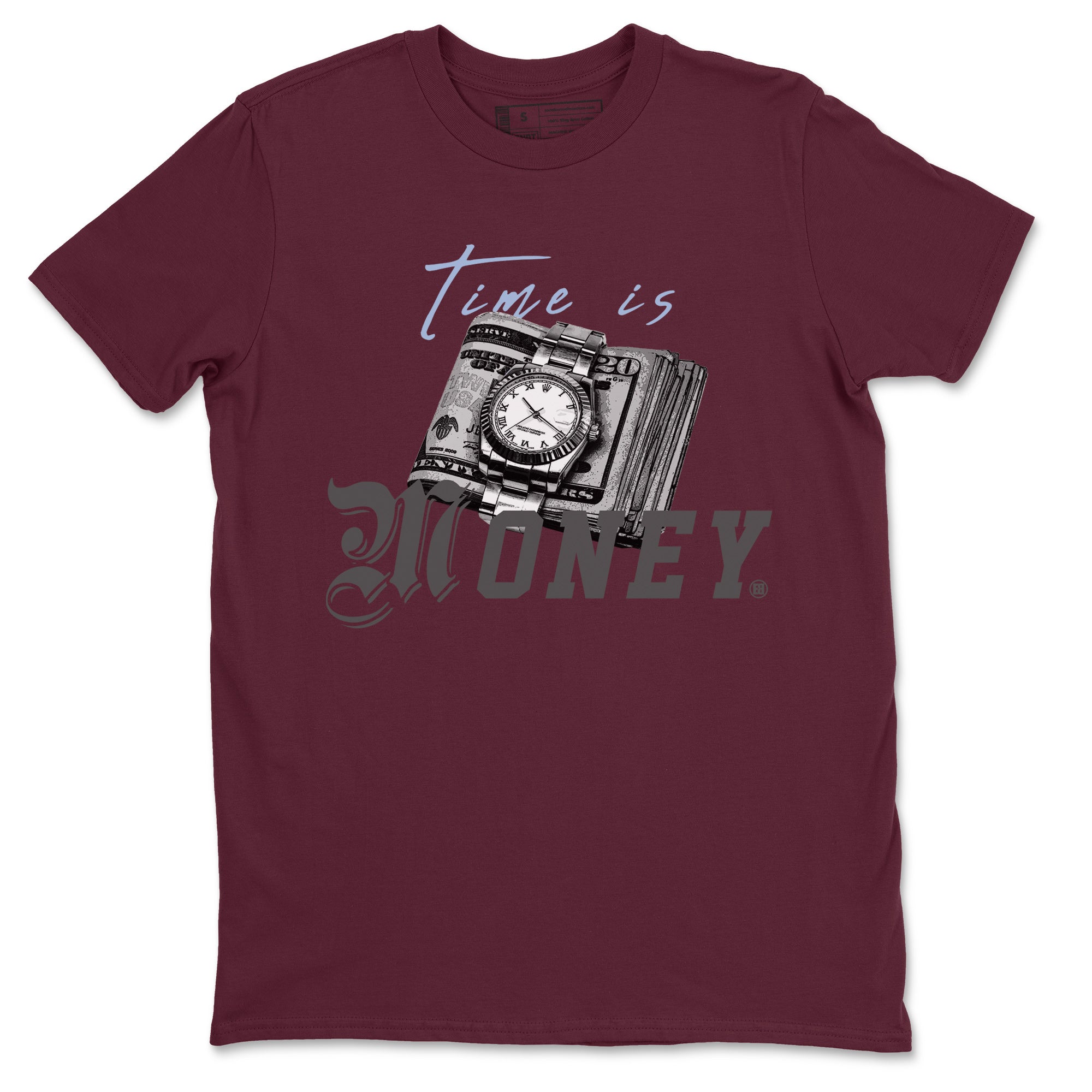Time Is Money Unisex Tops - Air Jordan 5 Burgundy