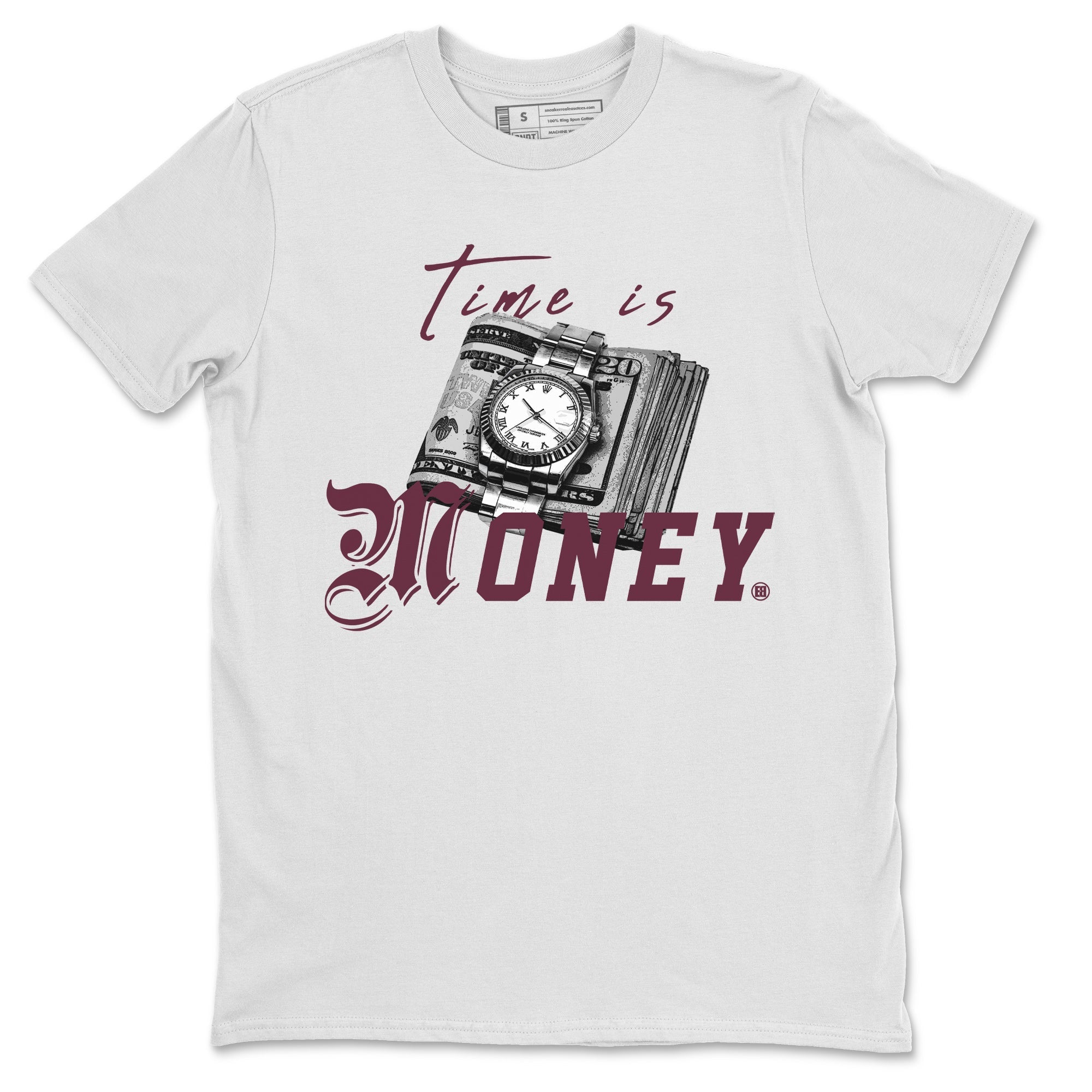 Time Is Money Unisex Tops - Air Jordan 5 Burgundy