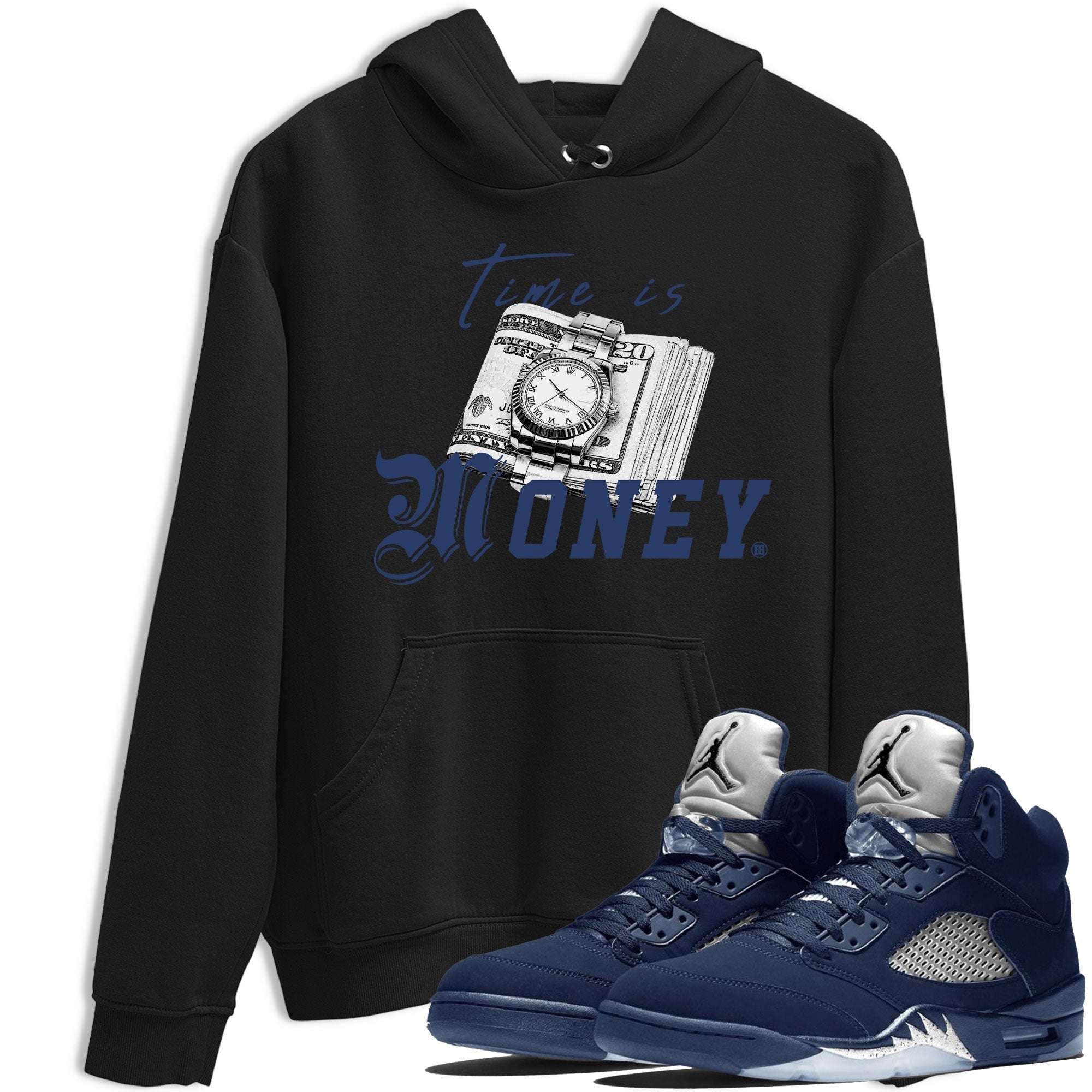 Time Is Money snkmatch Tee - Air Jordan 5 Georgetown