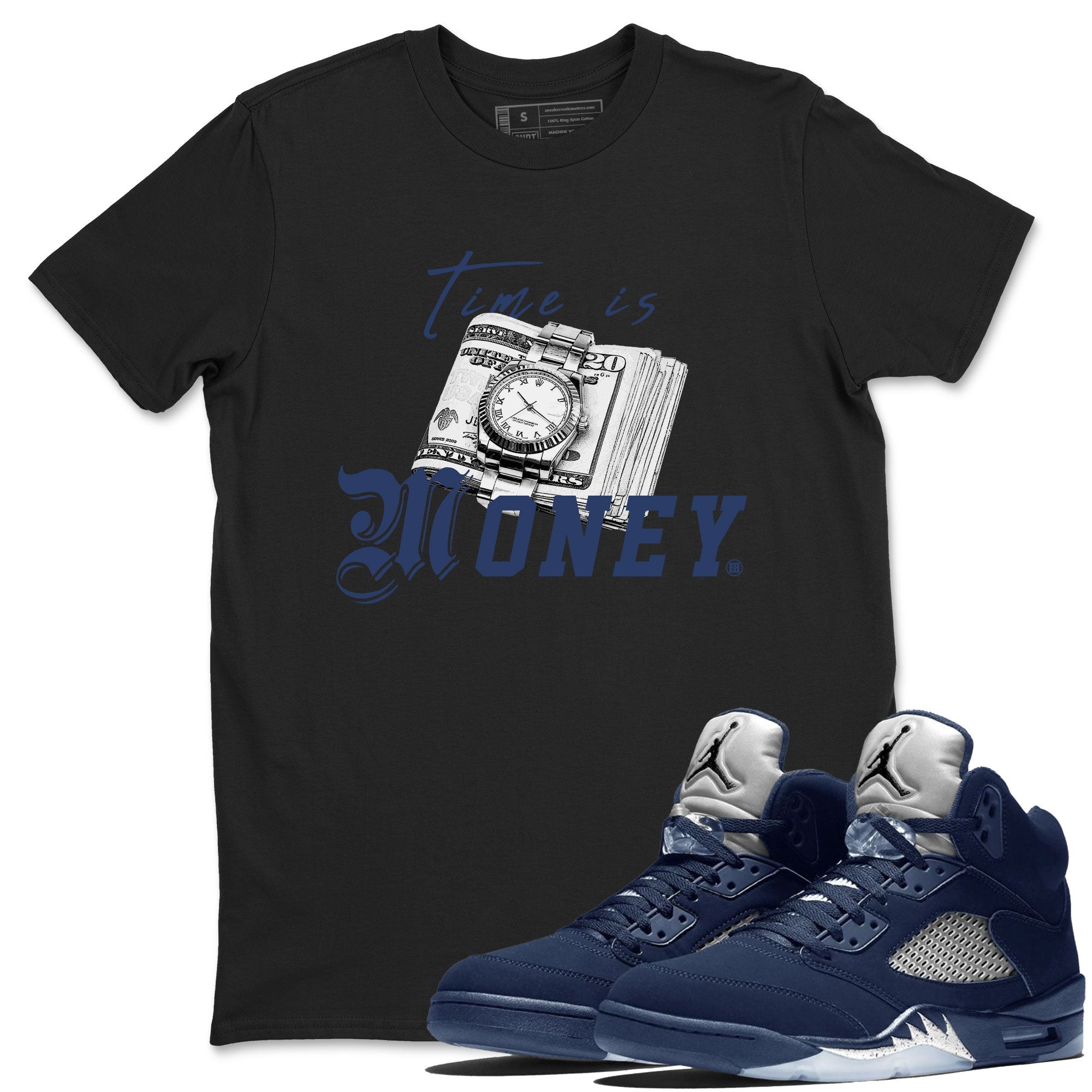 Time Is Money snkmatch Tee - Air Jordan 5 Georgetown