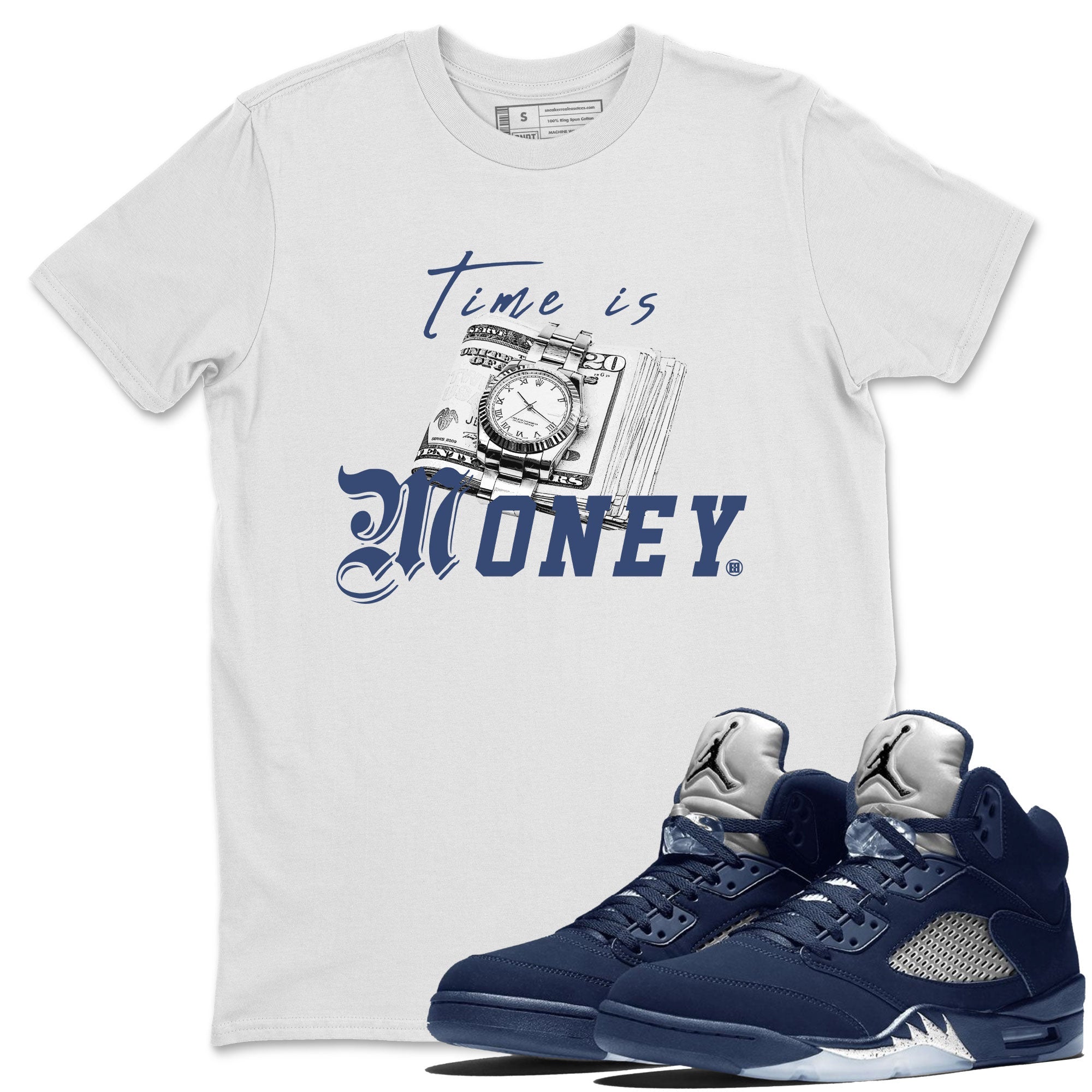 Time Is Money snkmatch Tee - Air Jordan 5 Georgetown
