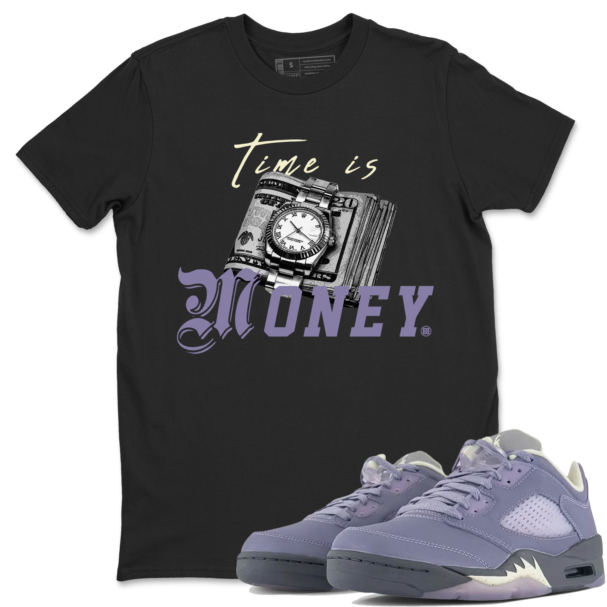 Time Is Money Unisex Tops - Air Jordan 5 Indigo Haze