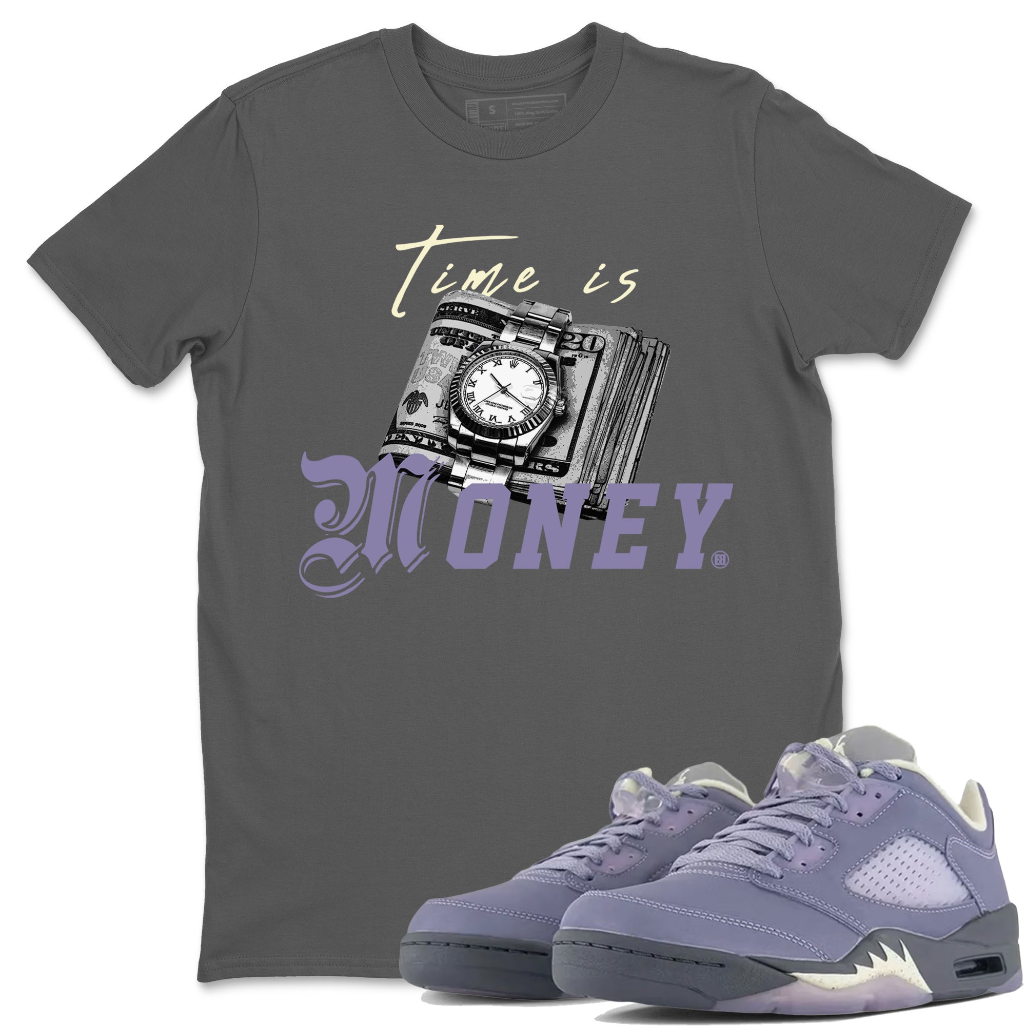 Time Is Money Unisex Tops - Air Jordan 5 Indigo Haze