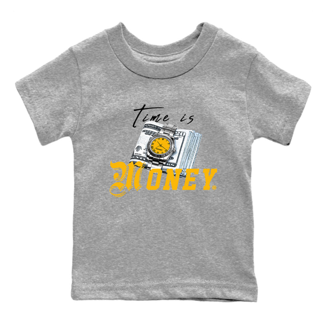 Time Is Money snkmatch Tees Kids - Air Jordan 6 Yellow Ochre