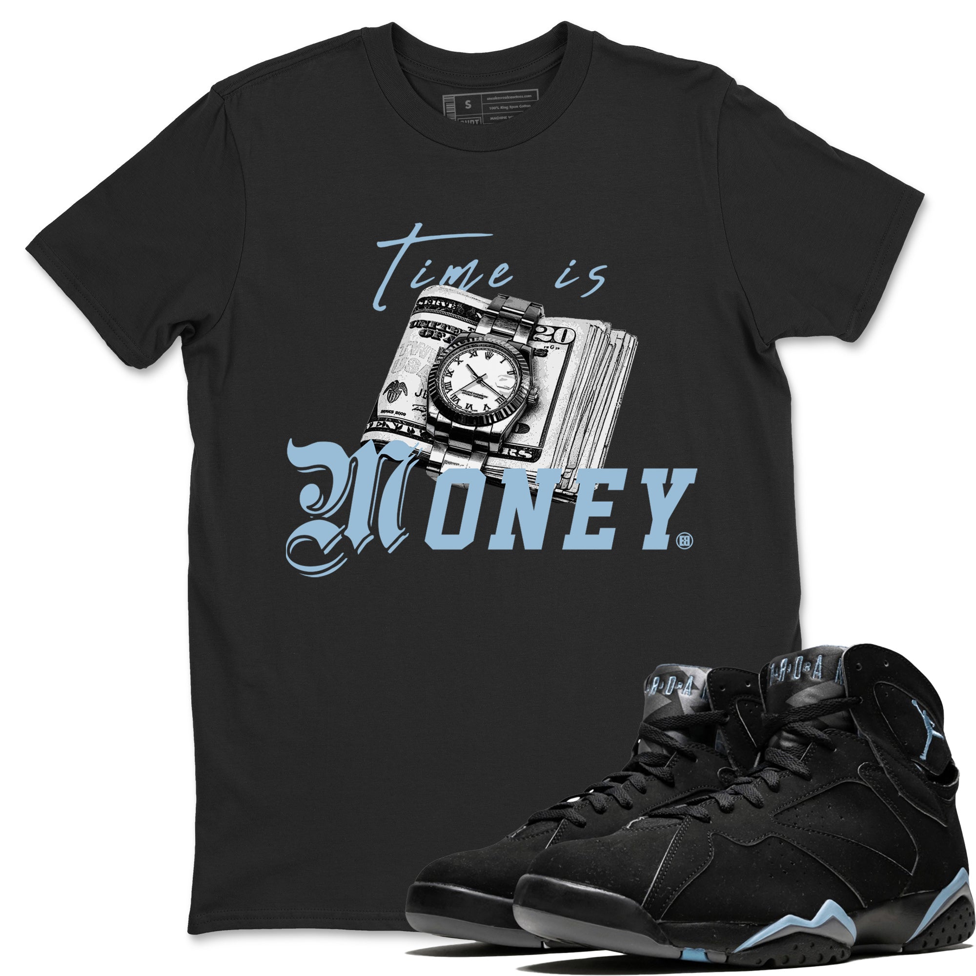 Time Is Money Unisex Tops - Air Jordan 7 Chambray