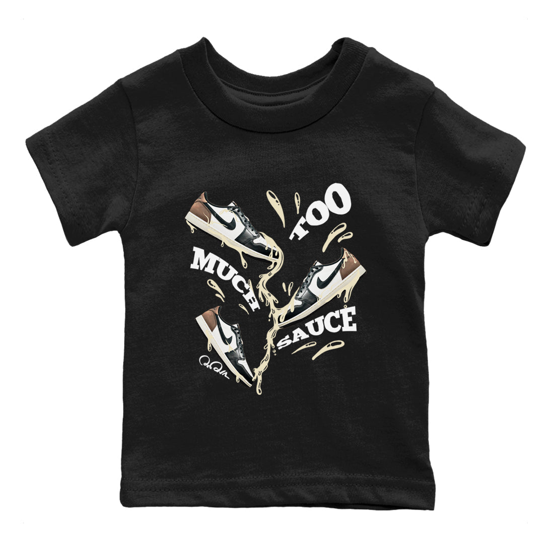 Too Much Sauce snkmatch Tees Kids - Air Jordan 1 Mocha