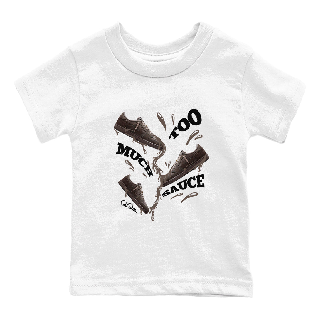 Too Much Sauce snkmatch Tees Kids - Air Jordan 1 Travis Scott Velvet Brown