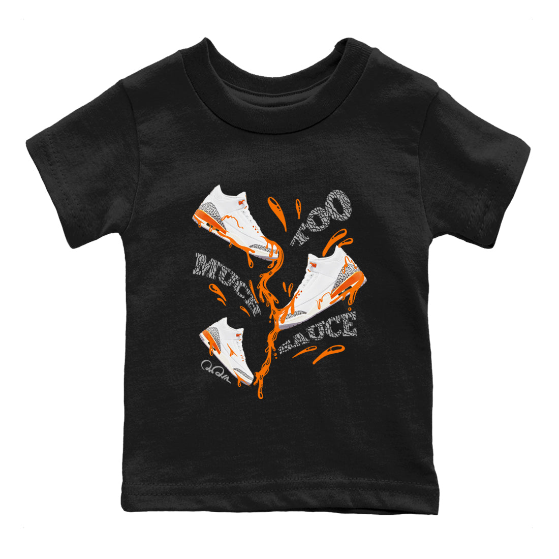 Too Much Sauce snkmatch Tees Kids - Air Jordan 3 Georgia Peach
