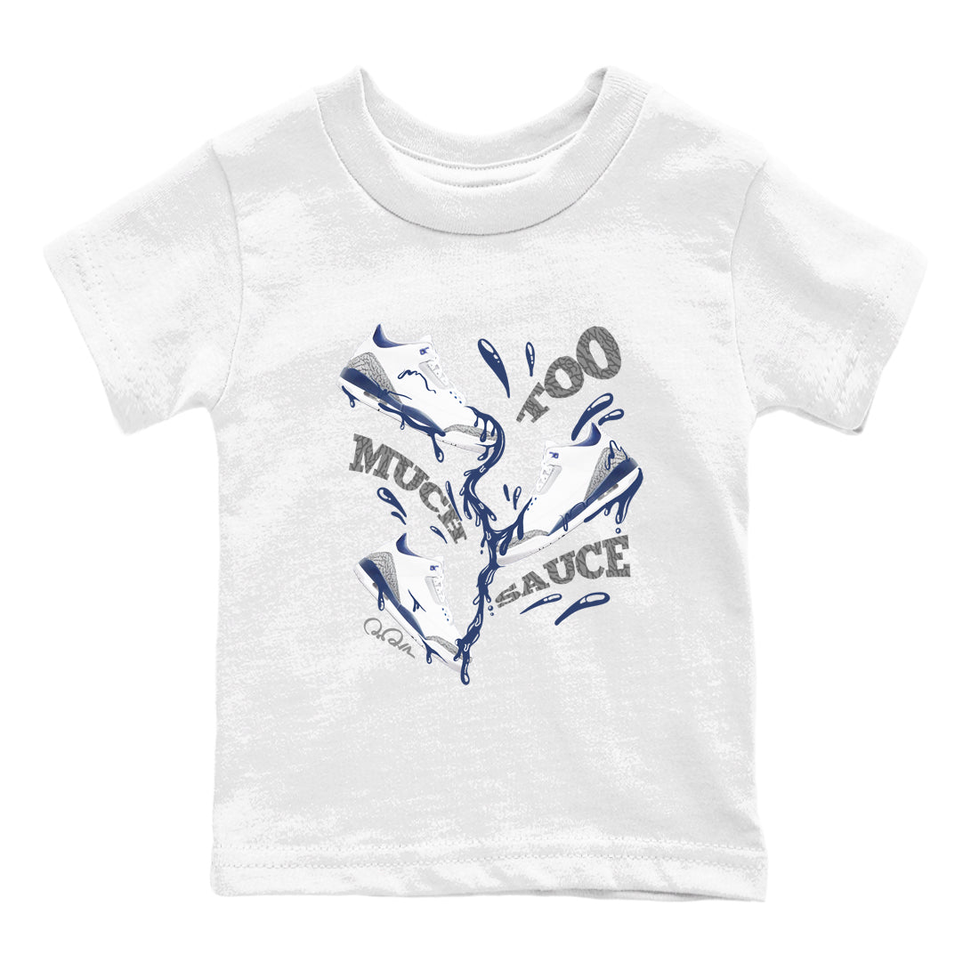 Too Much Sauce snkmatch Tees Kids - Air Jordan 3 Midnight Navy 2023