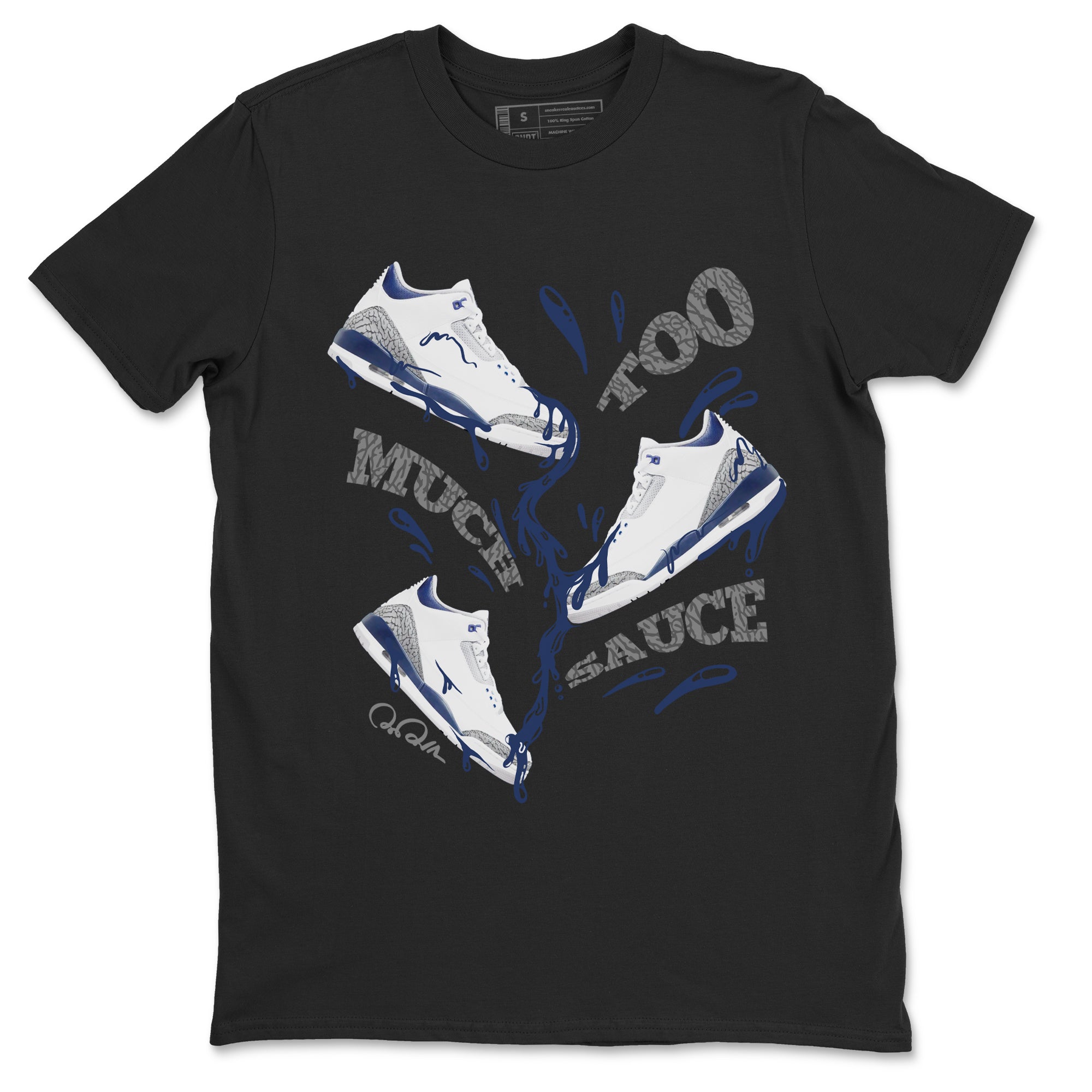 Too Much Sauce snkmatch Tees - Air Jordan 3 Midnight Navy 2023