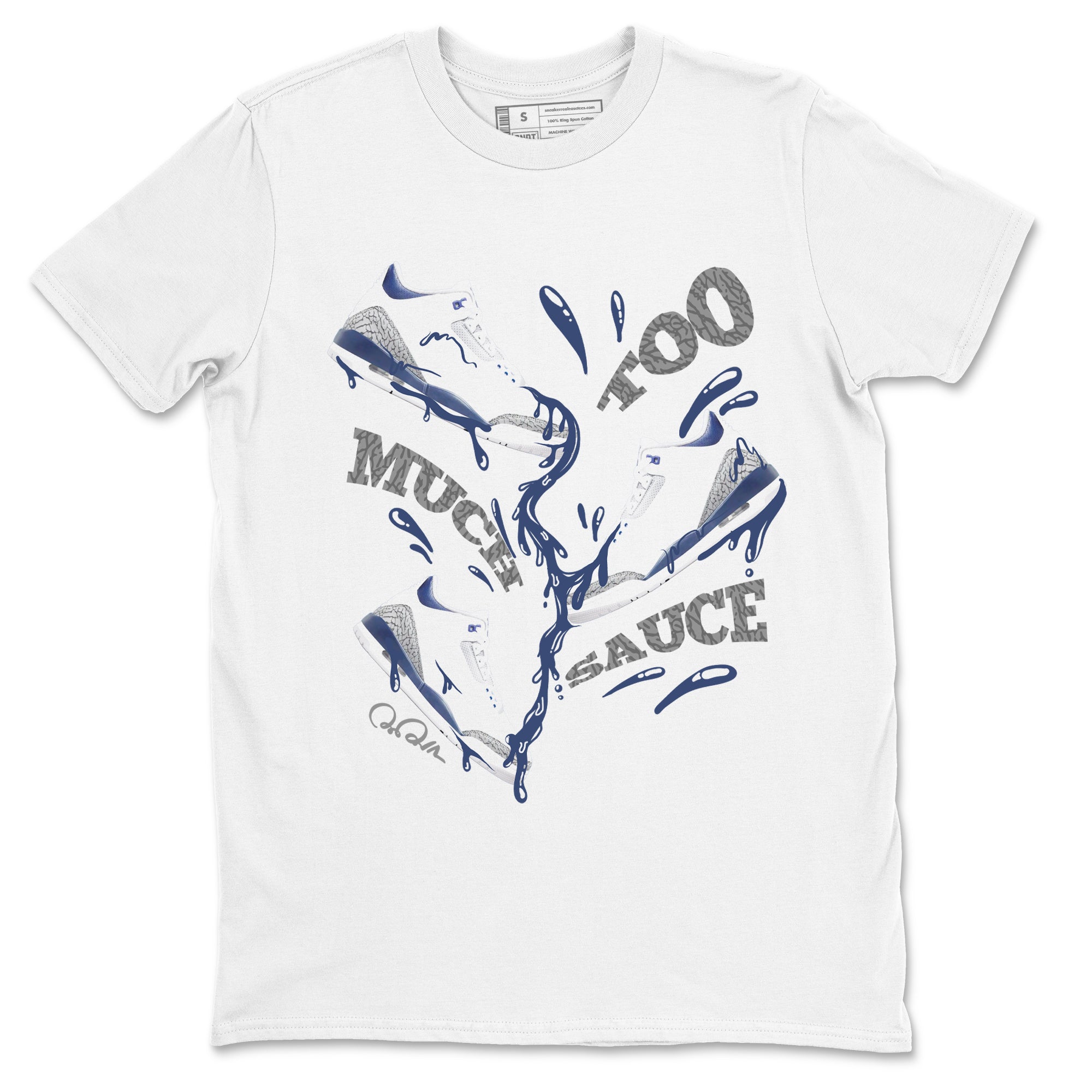 Too Much Sauce snkmatch Tees - Air Jordan 3 Midnight Navy 2023