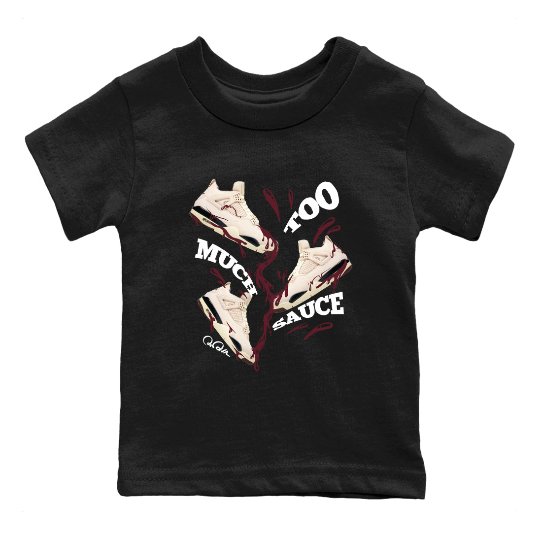 Too Much Sauce snkmatch Tees Kids - Air Jordan 4 A Ma Maniere x Fossil Stone