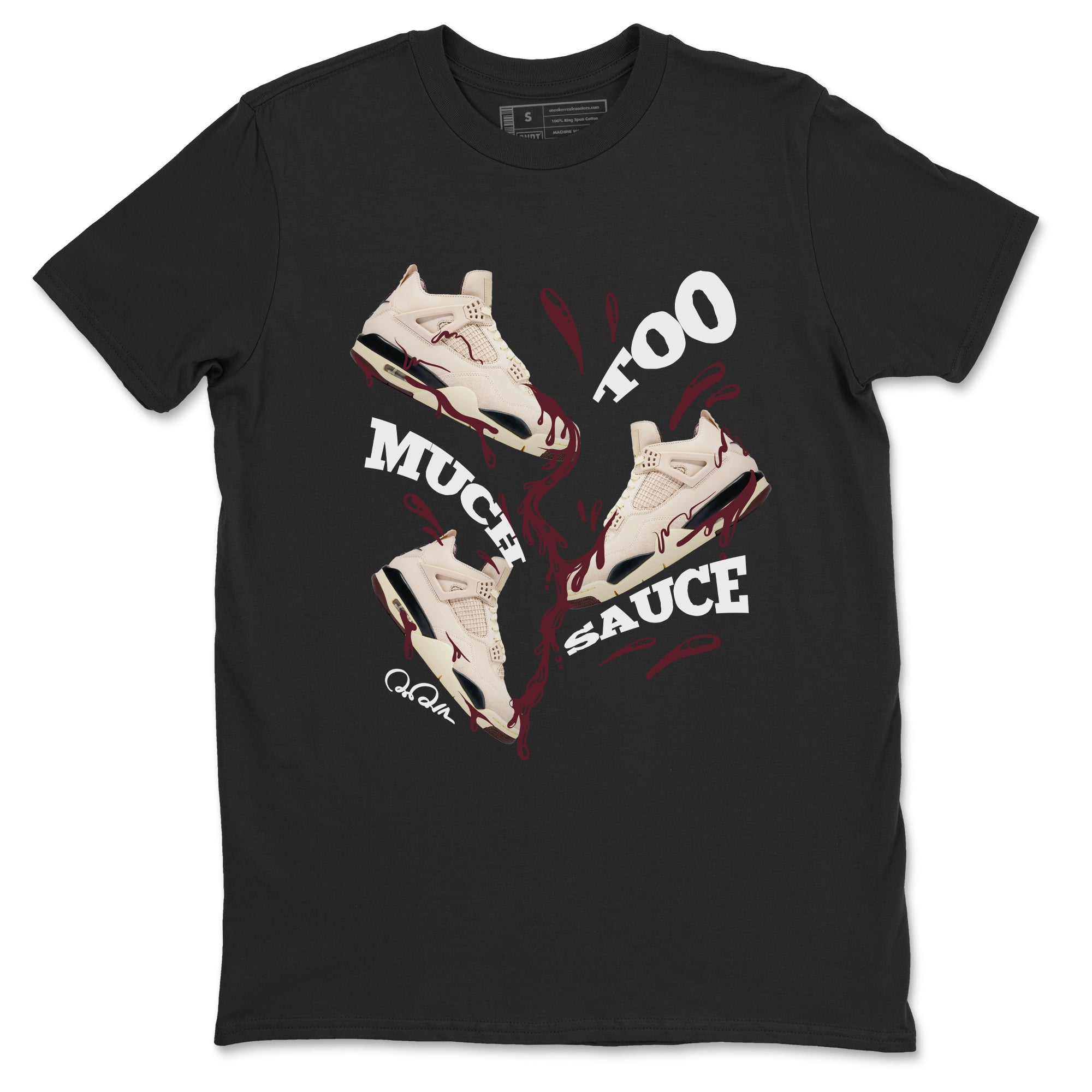 Too Much Sauce snkmatch Tees - Air Jordan 4 A Ma Maniere x Fossil Stone