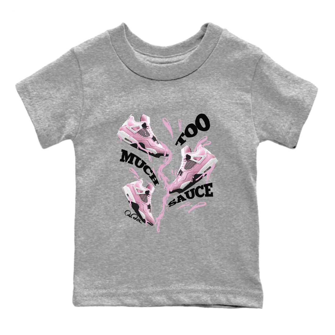 Too Much Sauce snkmatch Tees Kids - Air Jordan 4 Orchid