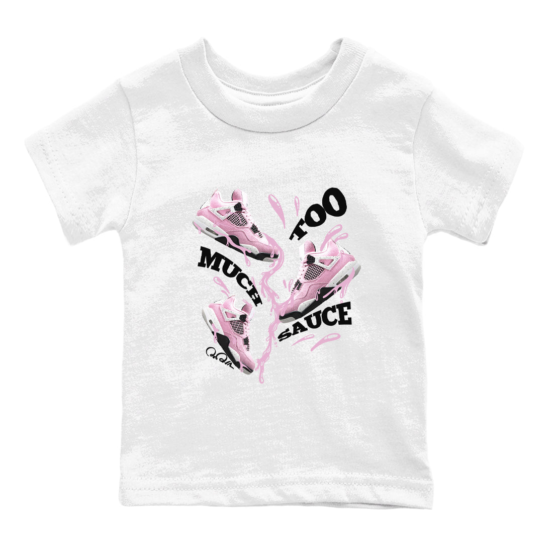 Too Much Sauce snkmatch Tees Kids - Air Jordan 4 Orchid