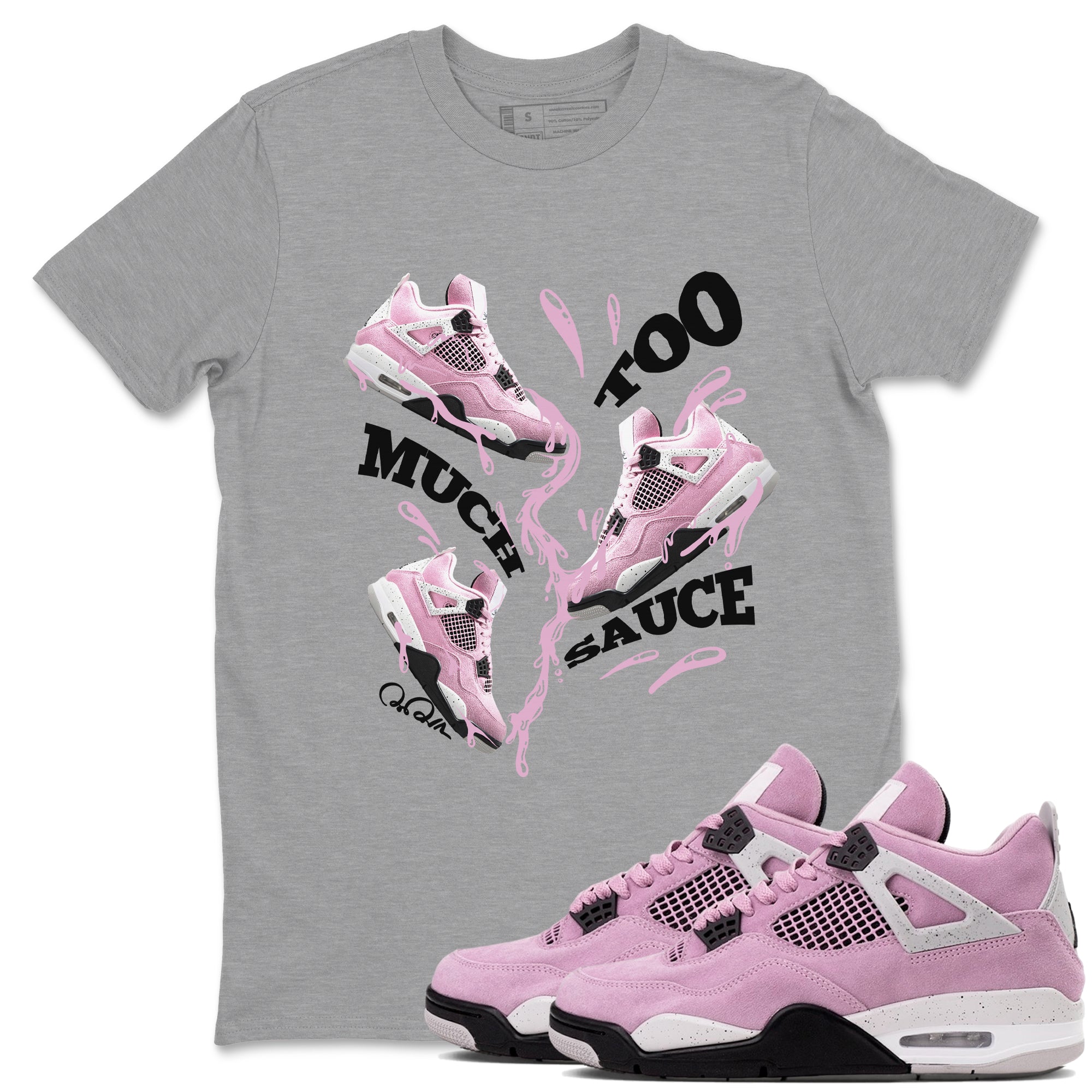 Too Much Sauce snkmatch Tees - Air Jordan 4 Orchid