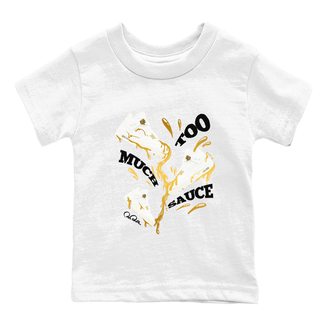 Too Much Sauce snkmatch Tees Kids - Air Jordan 4 Sail 2024