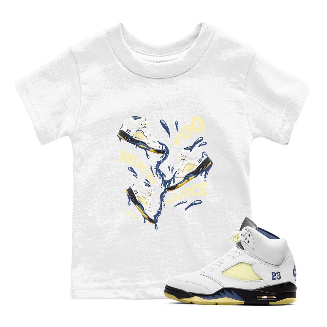 Too Much Sauce snkmatch Tee Kids - Air Jordan 5 A Ma Maniere x Photon Dust