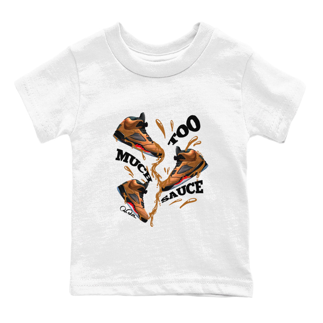 Too Much Sauce snkmatch Tees Kids - Air Jordan 5 Archaeo Brown